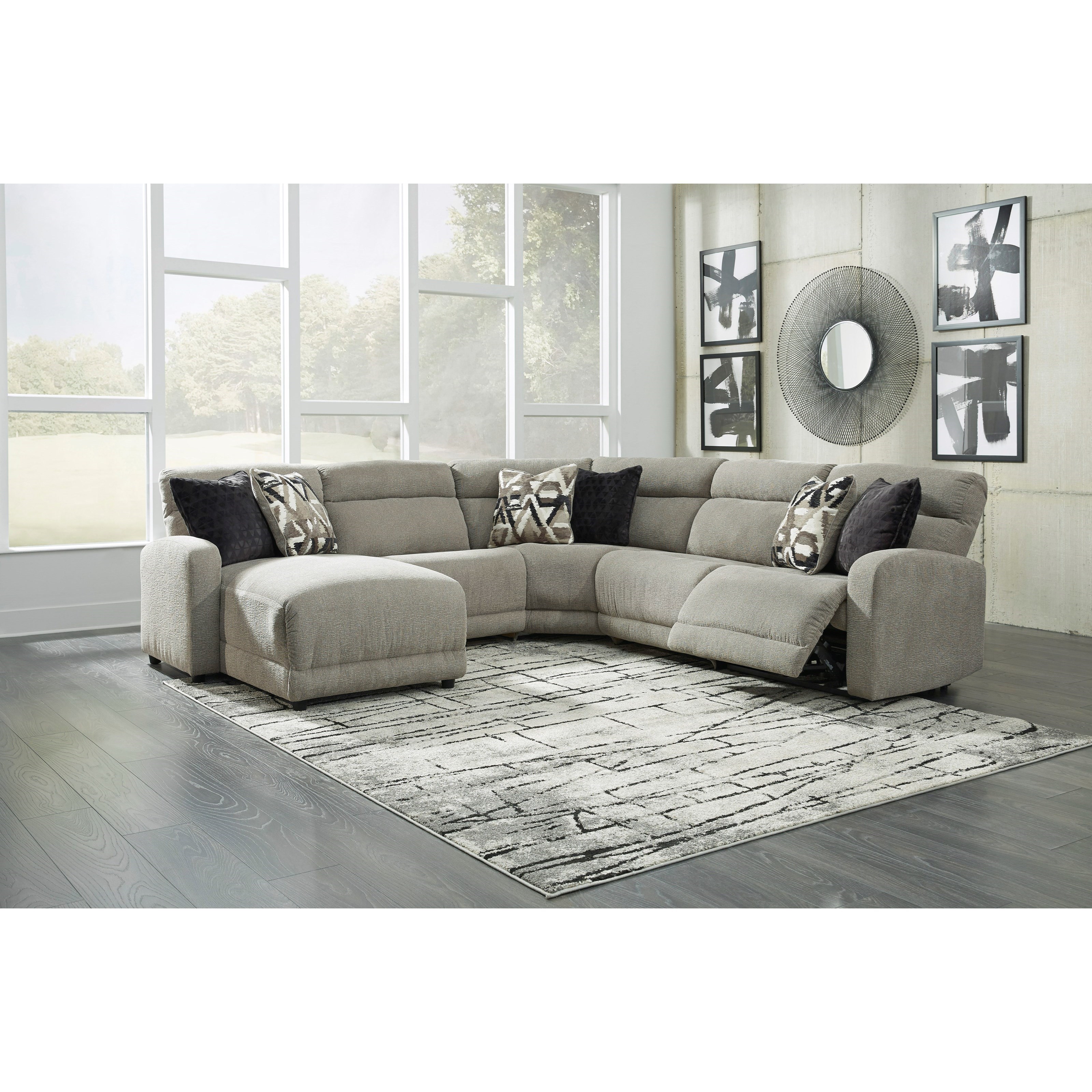 Ashley power 2024 reclining sectional