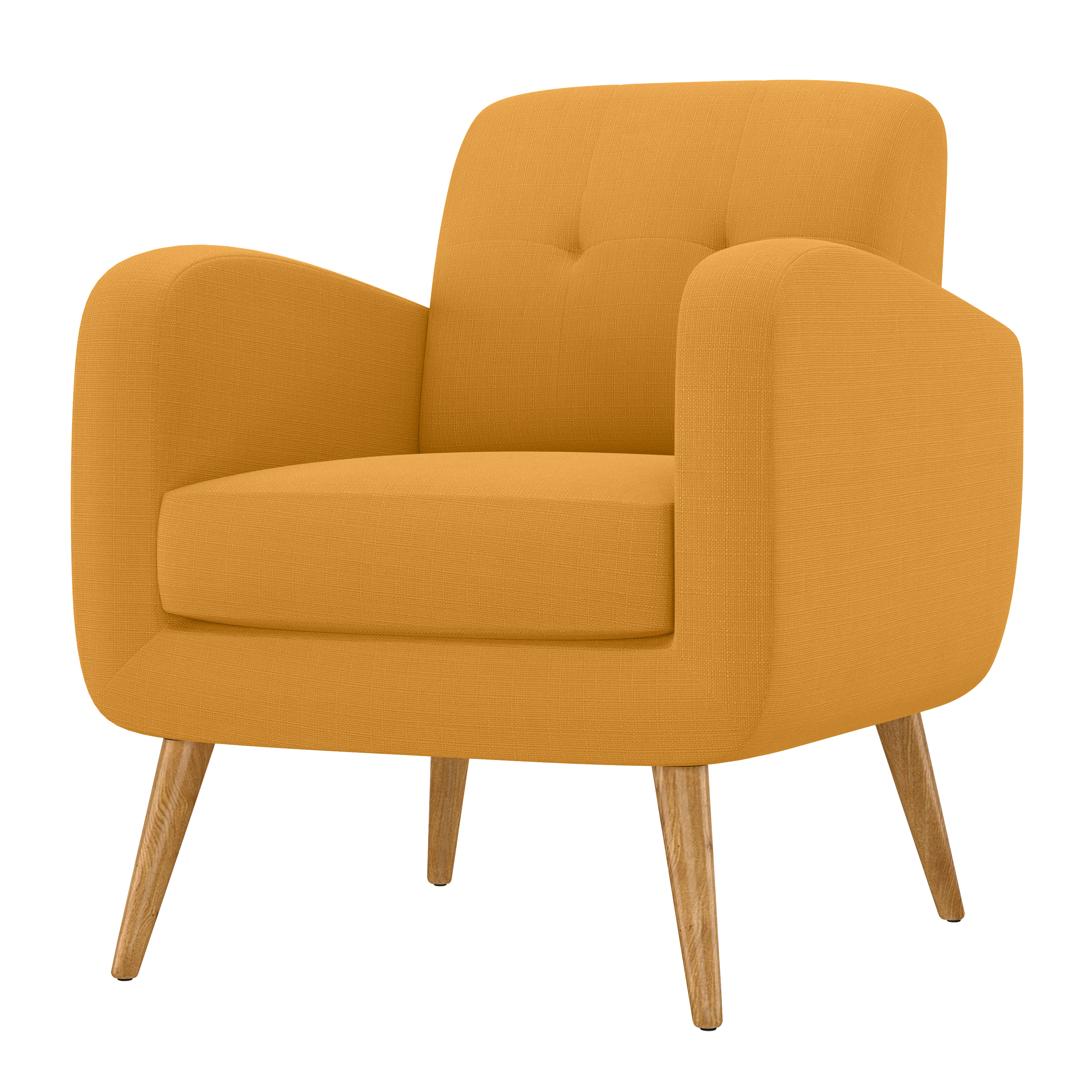 Mustard yellow mid century modern chair hot sale