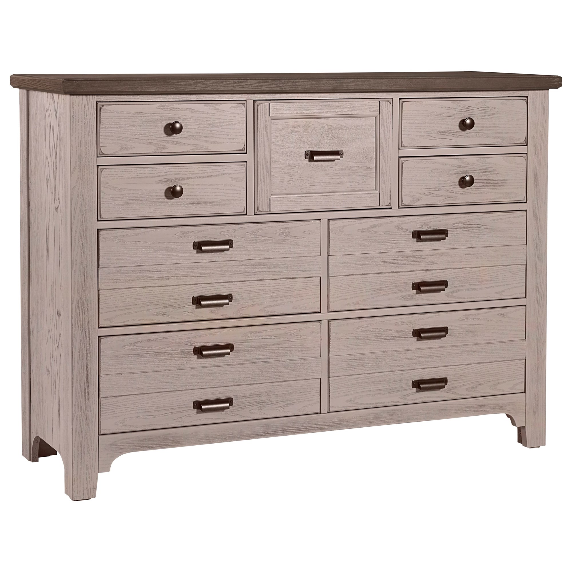 Laurel Mercantile Co Bungalow 741 002 Transitional 9 Drawer Master Dresser Wayside Furniture