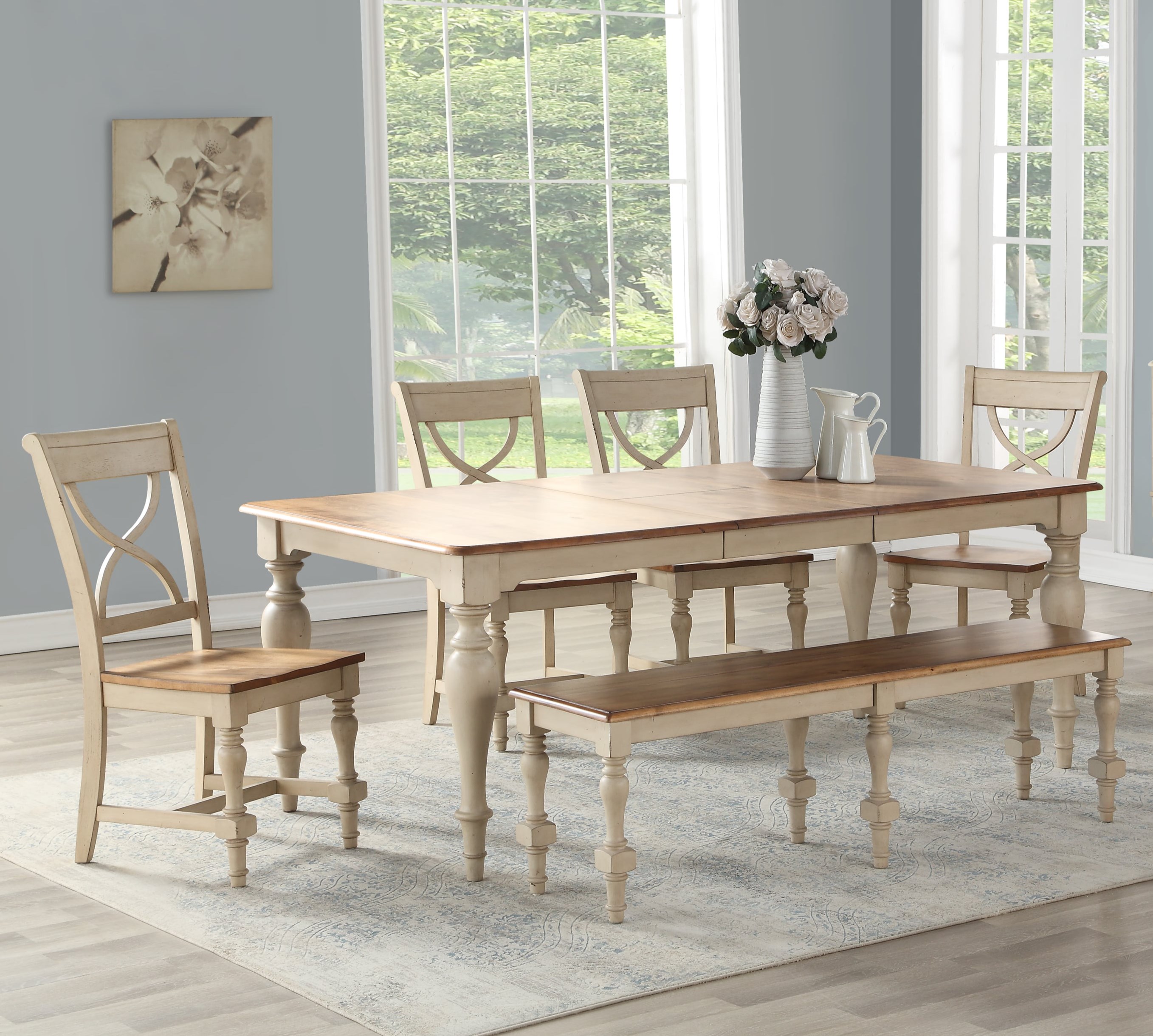 Farmhouse 6 store piece dining set