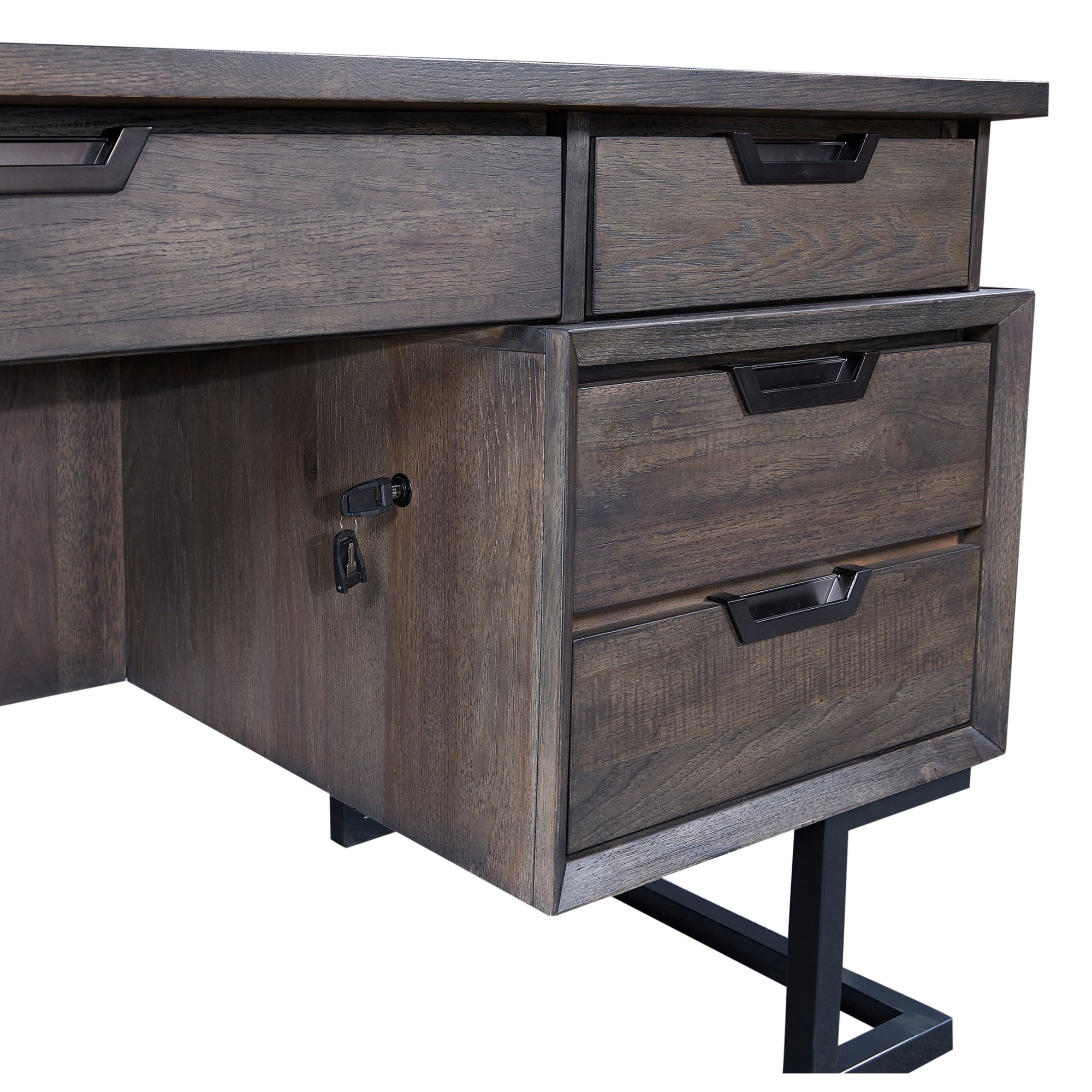 AS049 Steel Office Table with 3 Drawers