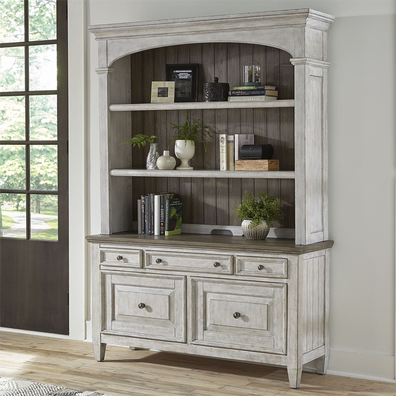 Farmhouse credenza with deals hutch