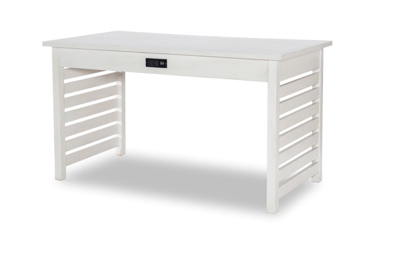 White desk with 2024 usb ports