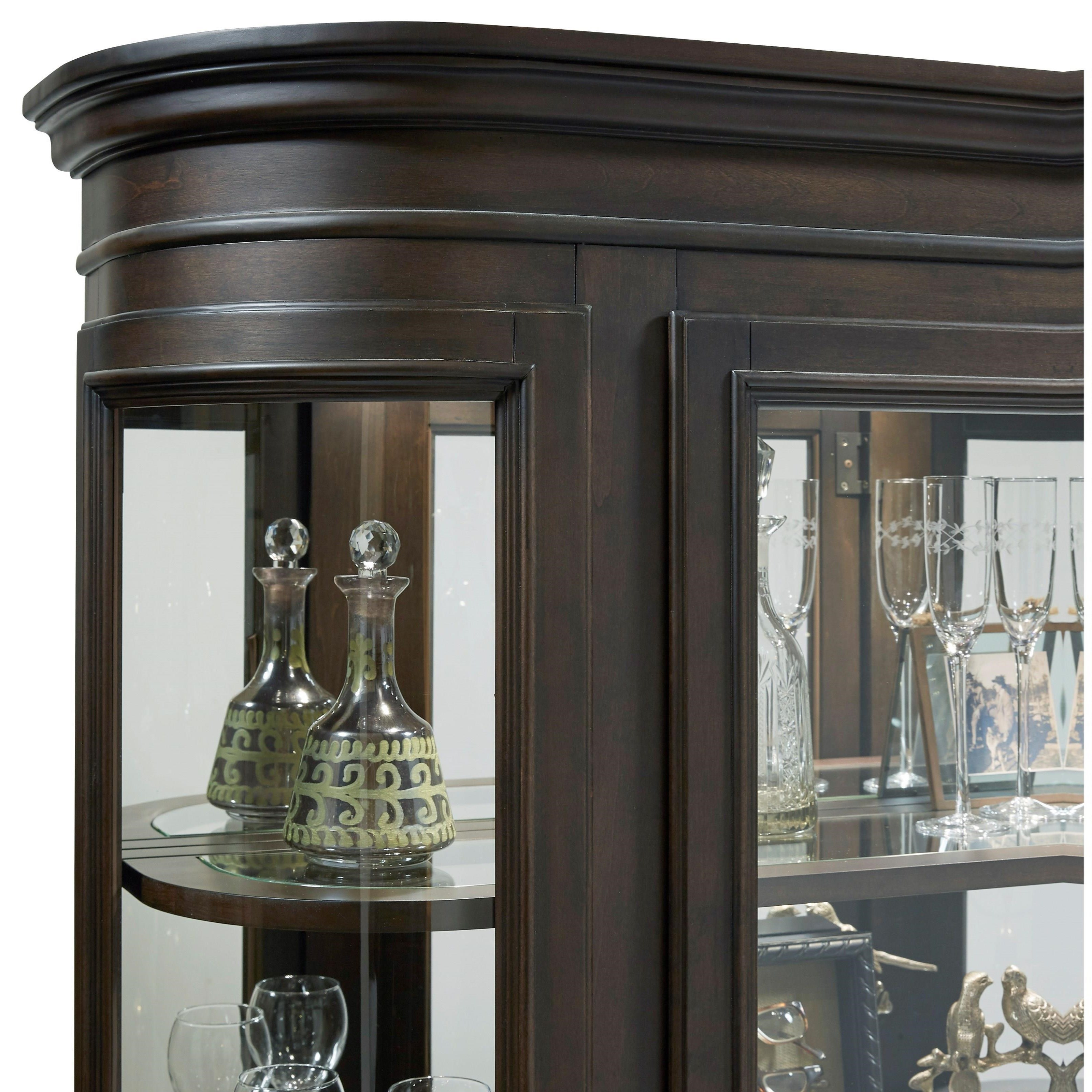 Pulaski Furniture Curios P021703 Traditional 3-Door Curio With Mirrored ...