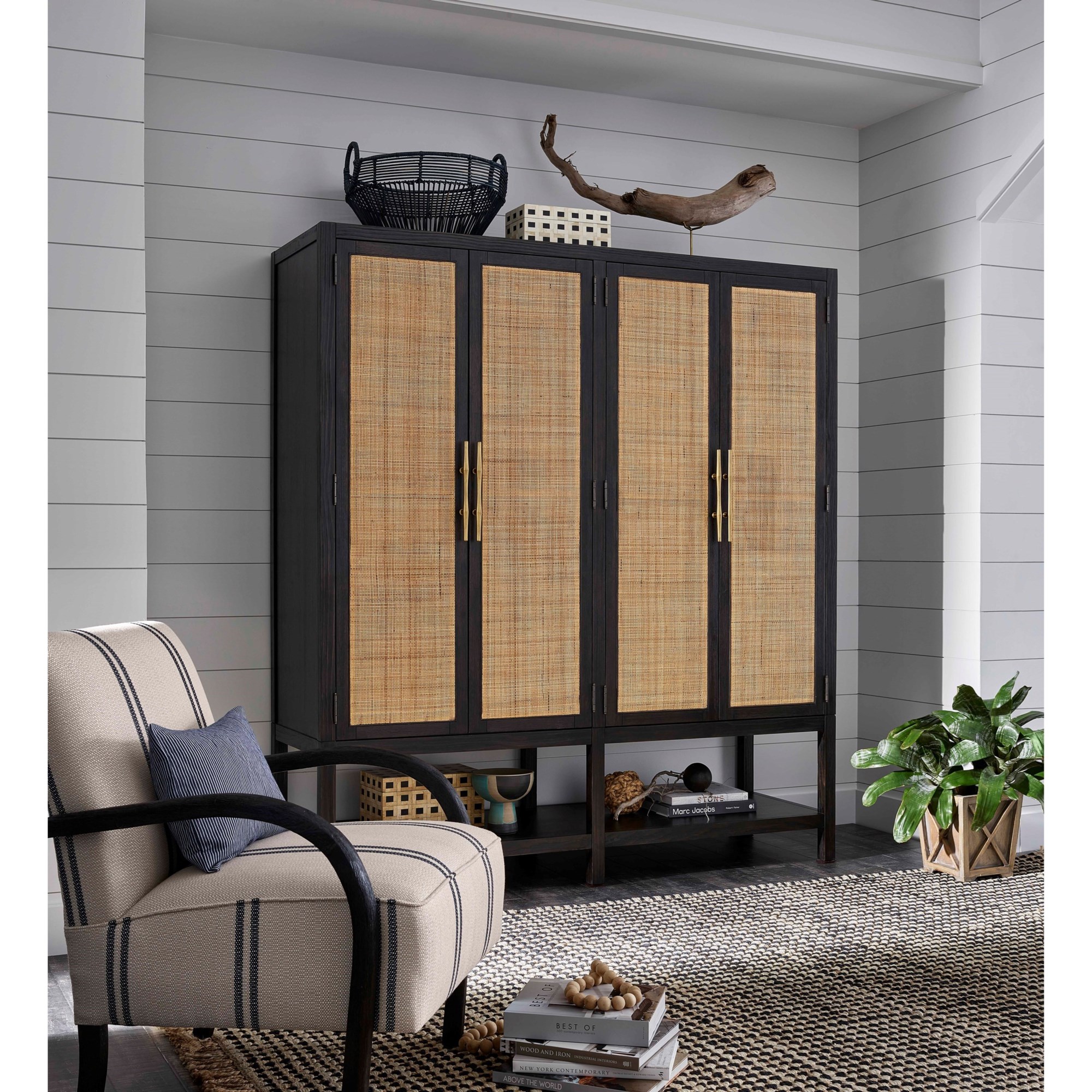 Universal Getaway Coastal Living Home 311563109 Coastal Utility Cabinet  with Adjustable Shelves, Baer's Furniture