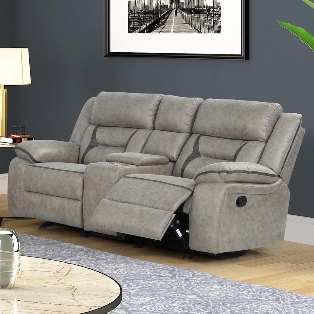 Glider reclining loveseat with hot sale console