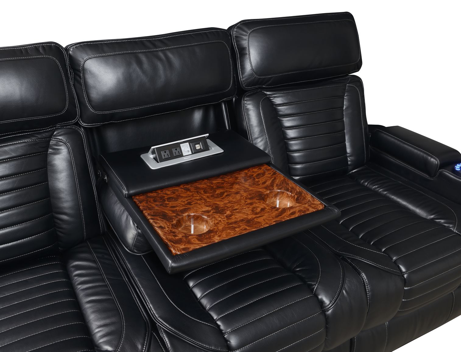 Steve Silver Lavon LA950SK Dual Power Leatherette Reclining Sofa