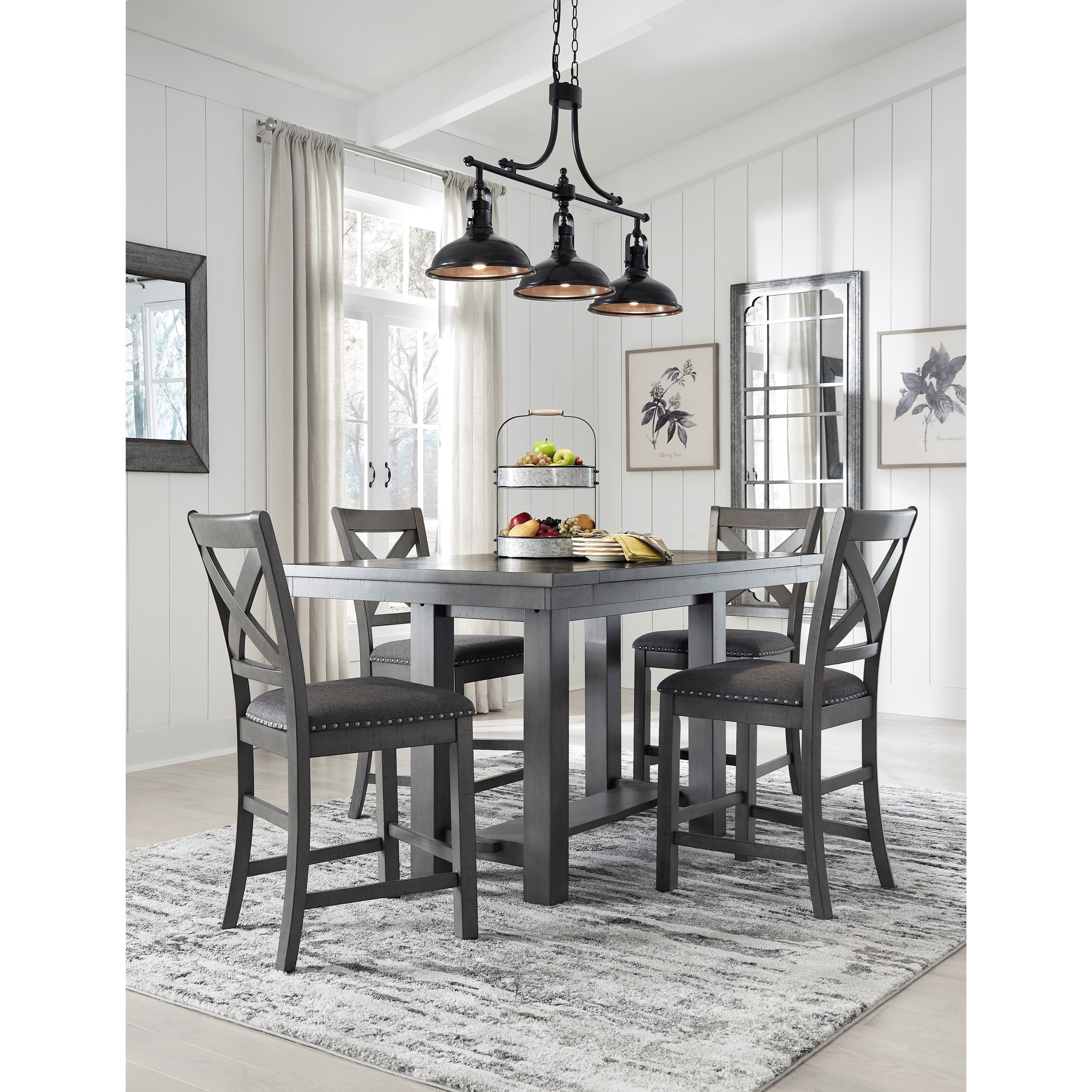 Ashley grey dining store room set