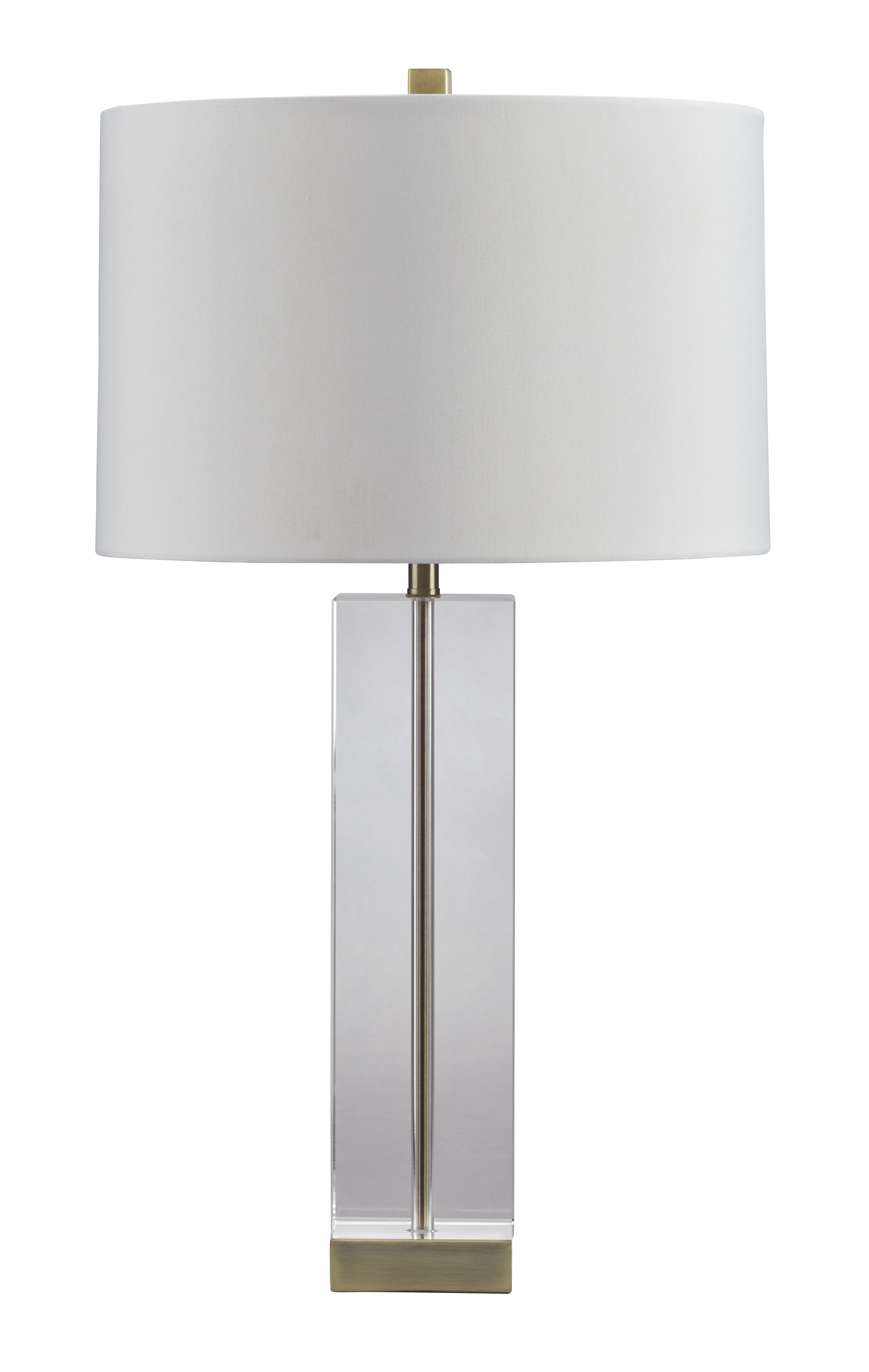 Signature Design by Ashley Lamps Contemporary L428184 Teelsen Clear Gold Finish Table Lamp Royal Furniture Lamp Table Lamp