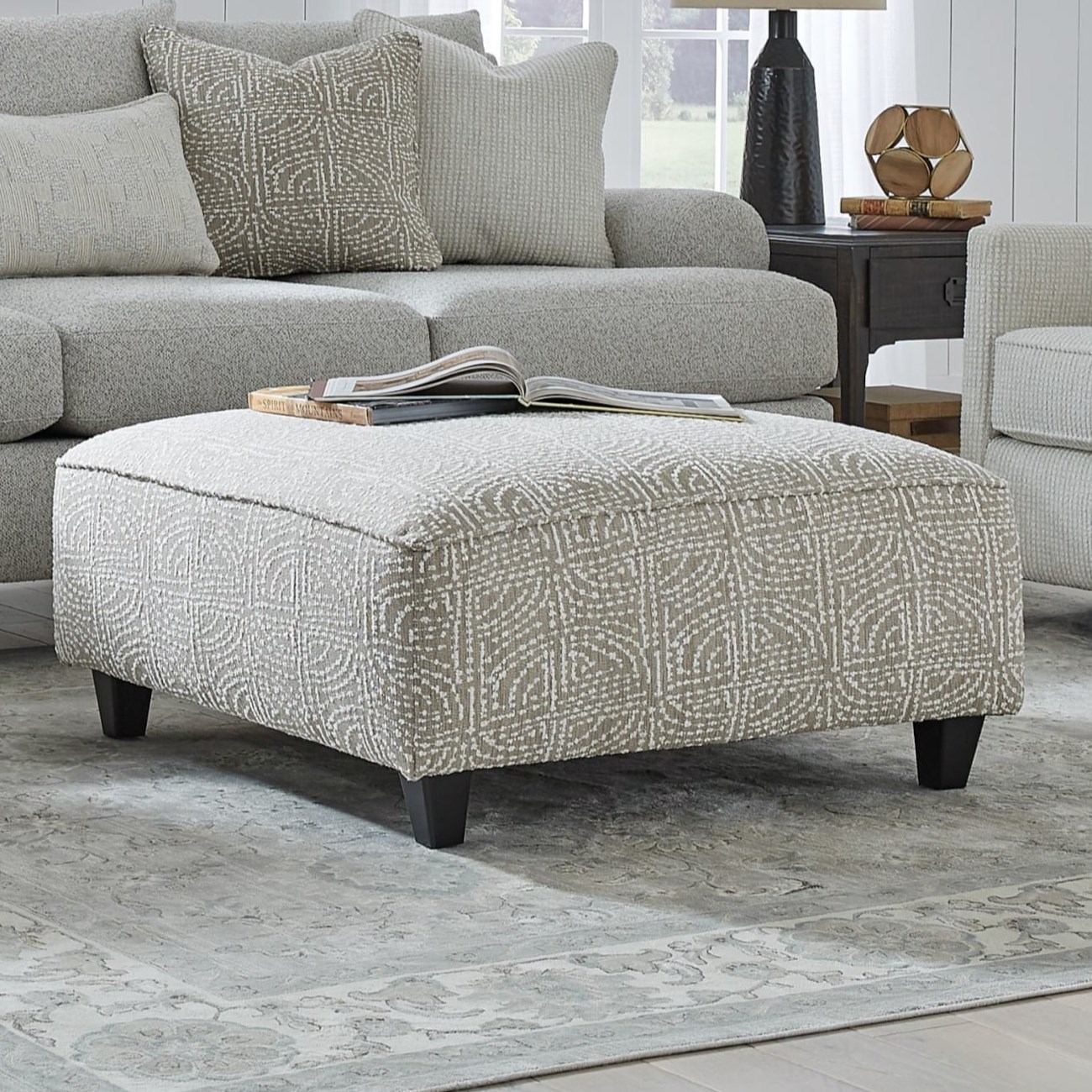 Large square deals cocktail ottoman