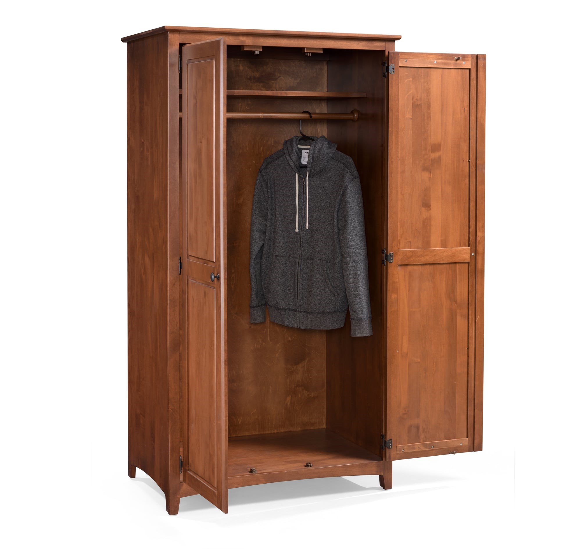 Clothing armoire with deals rod