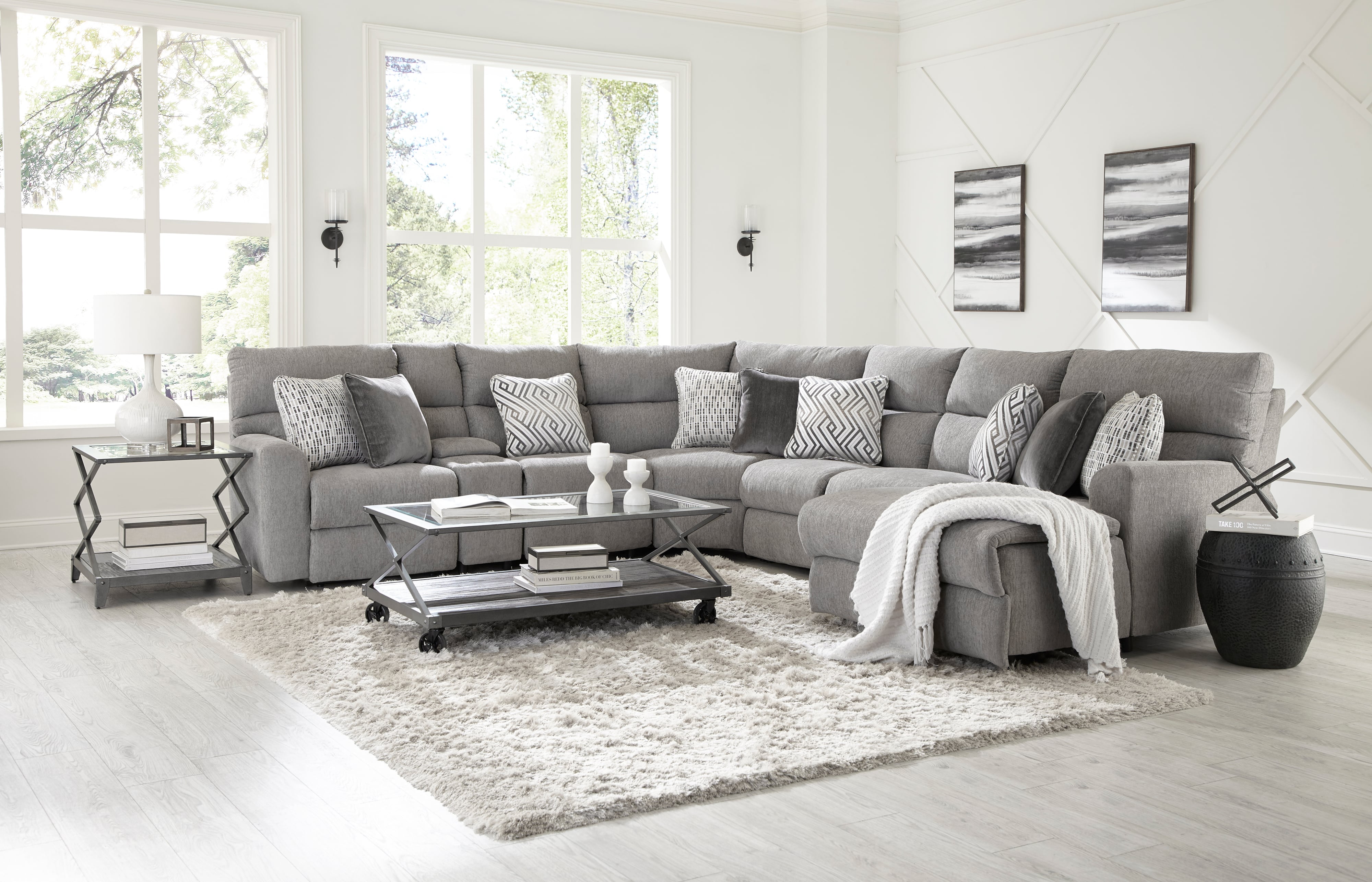 7 piece reclining sectional with chaise clearance