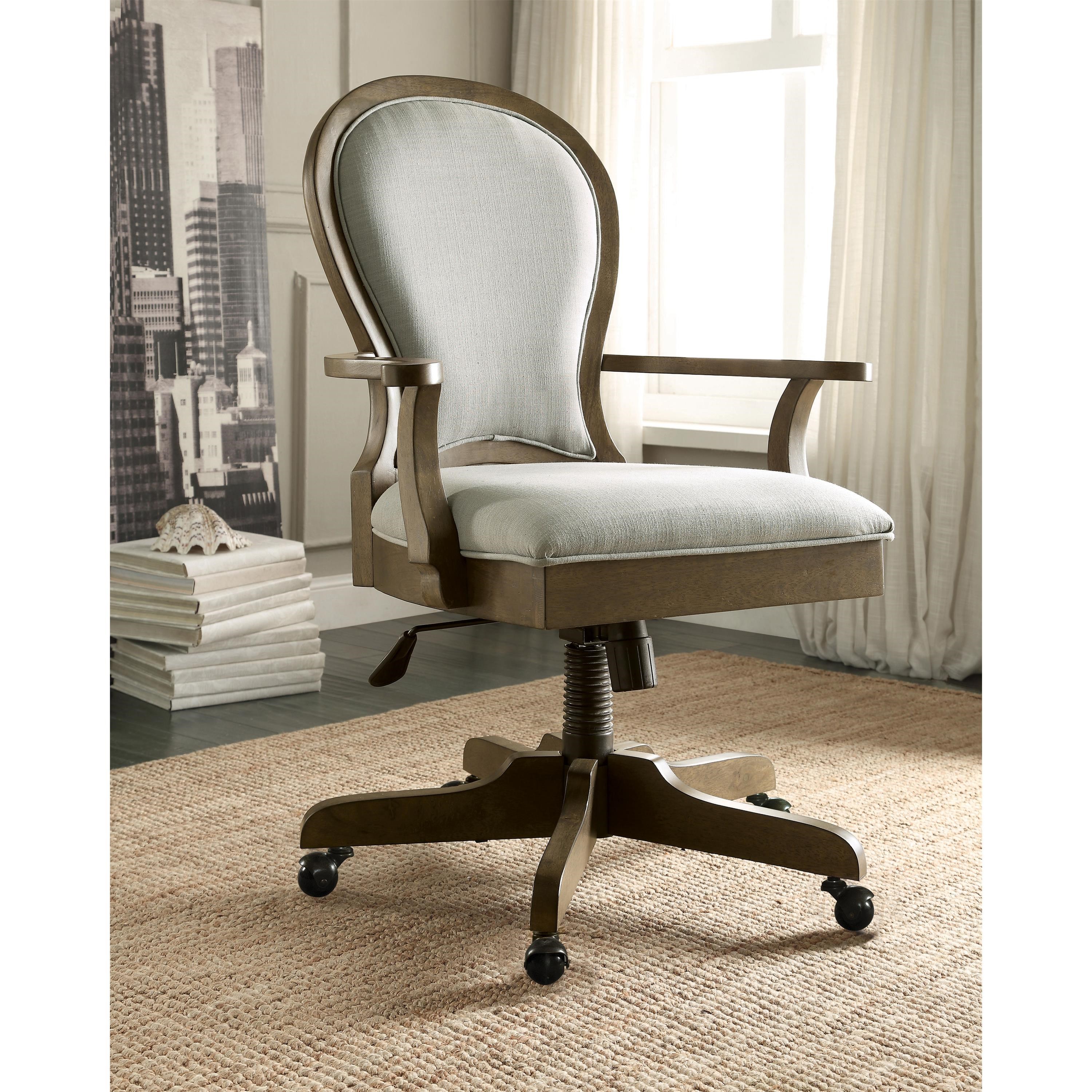 Upholstered office chair online on wheels