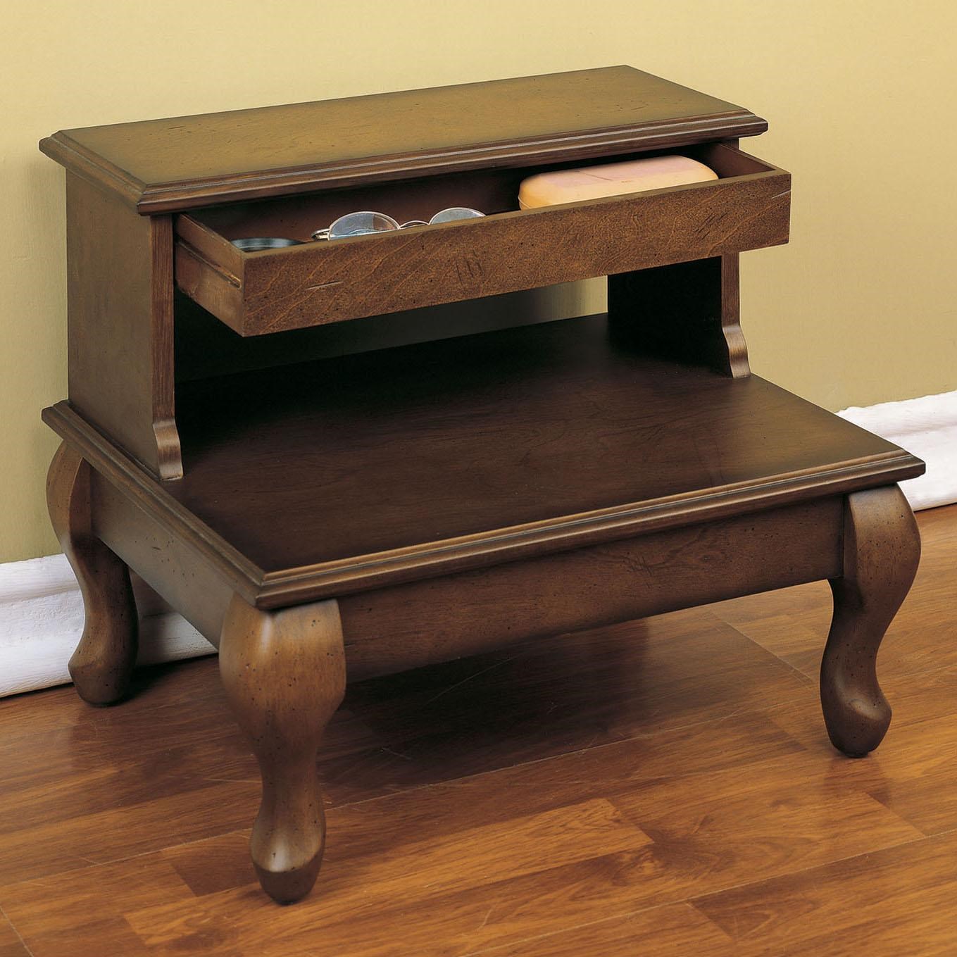 Cherry wood bed on sale step stool