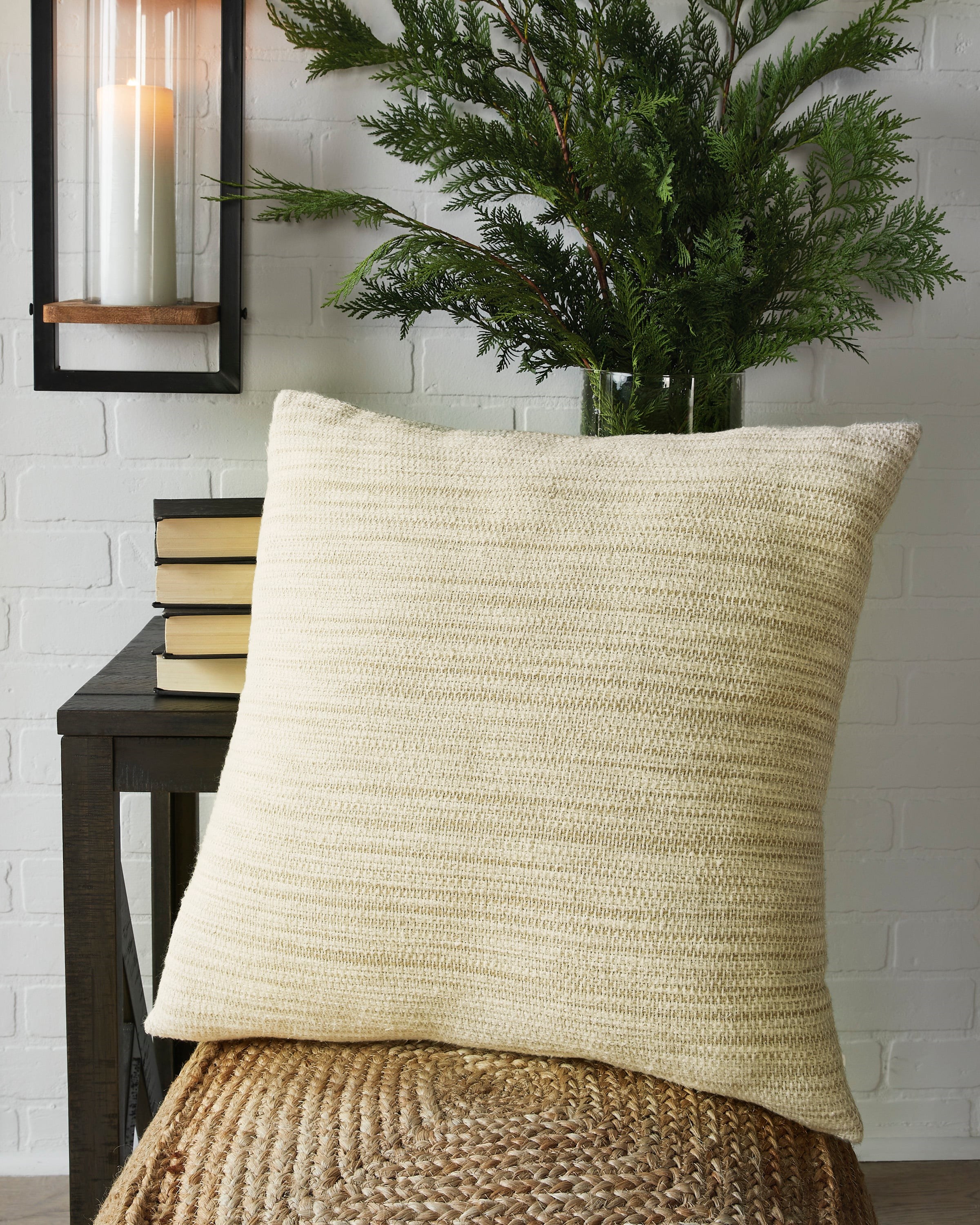 White and hotsell tan pillows