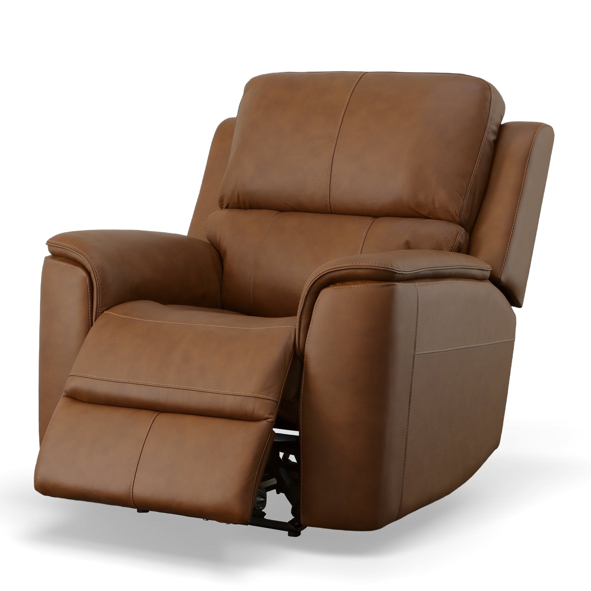 Leather recliner with lumbar support sale