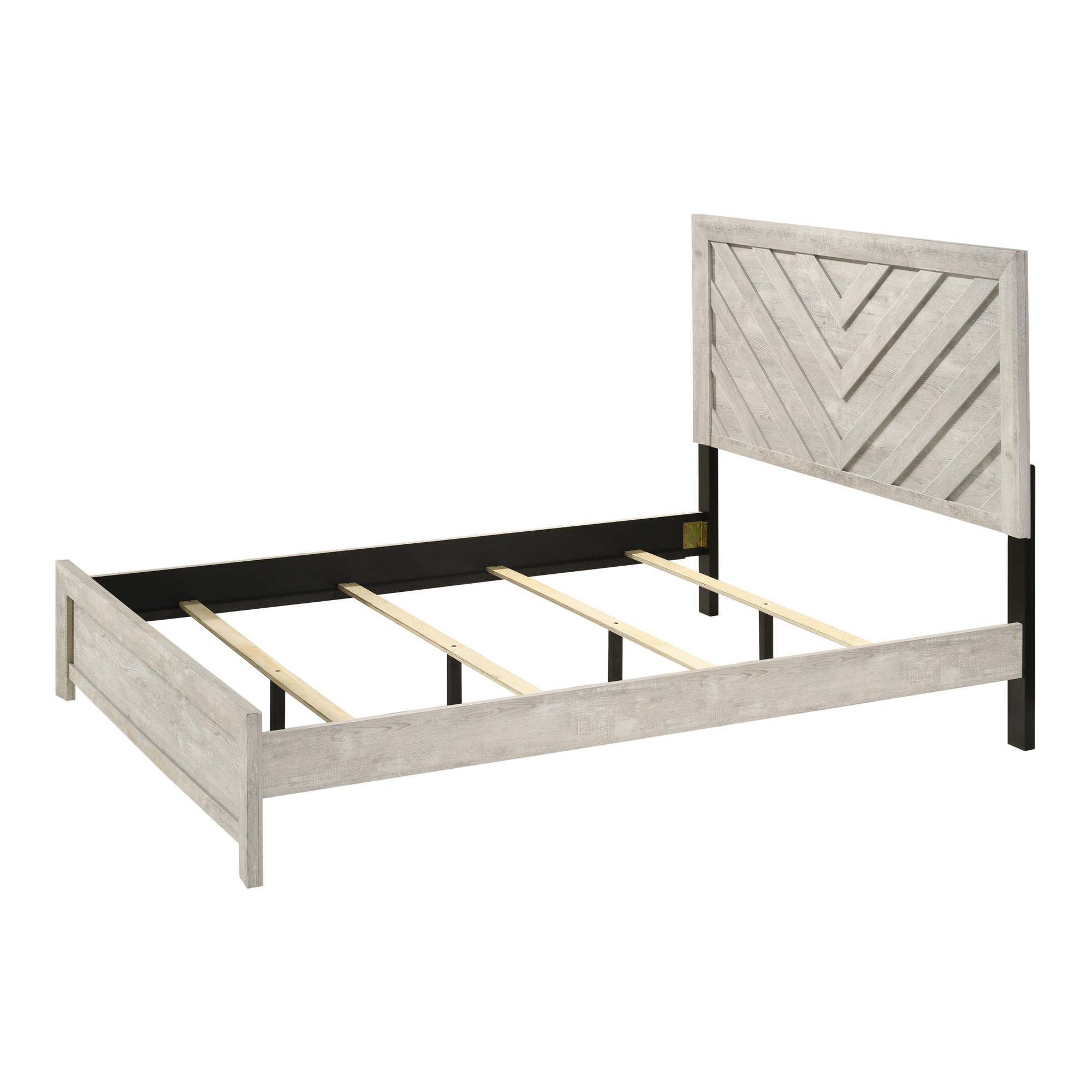Crown Mark Valor King Bed | Rustic Furniture Bed B9330-KQ-RAILx1+B9330-K-HBFBx1 | Footboard Royal Valor Headboard & Panel 