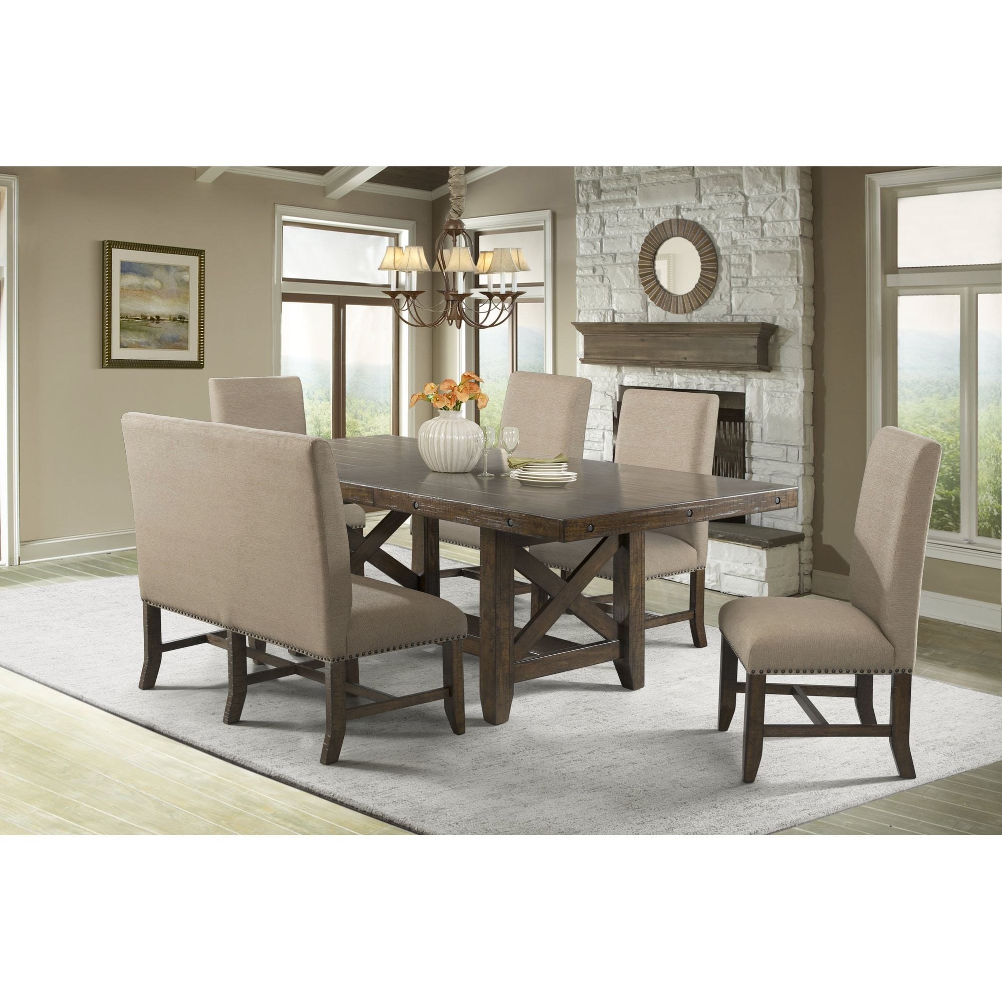 Table with 6 online chairs set