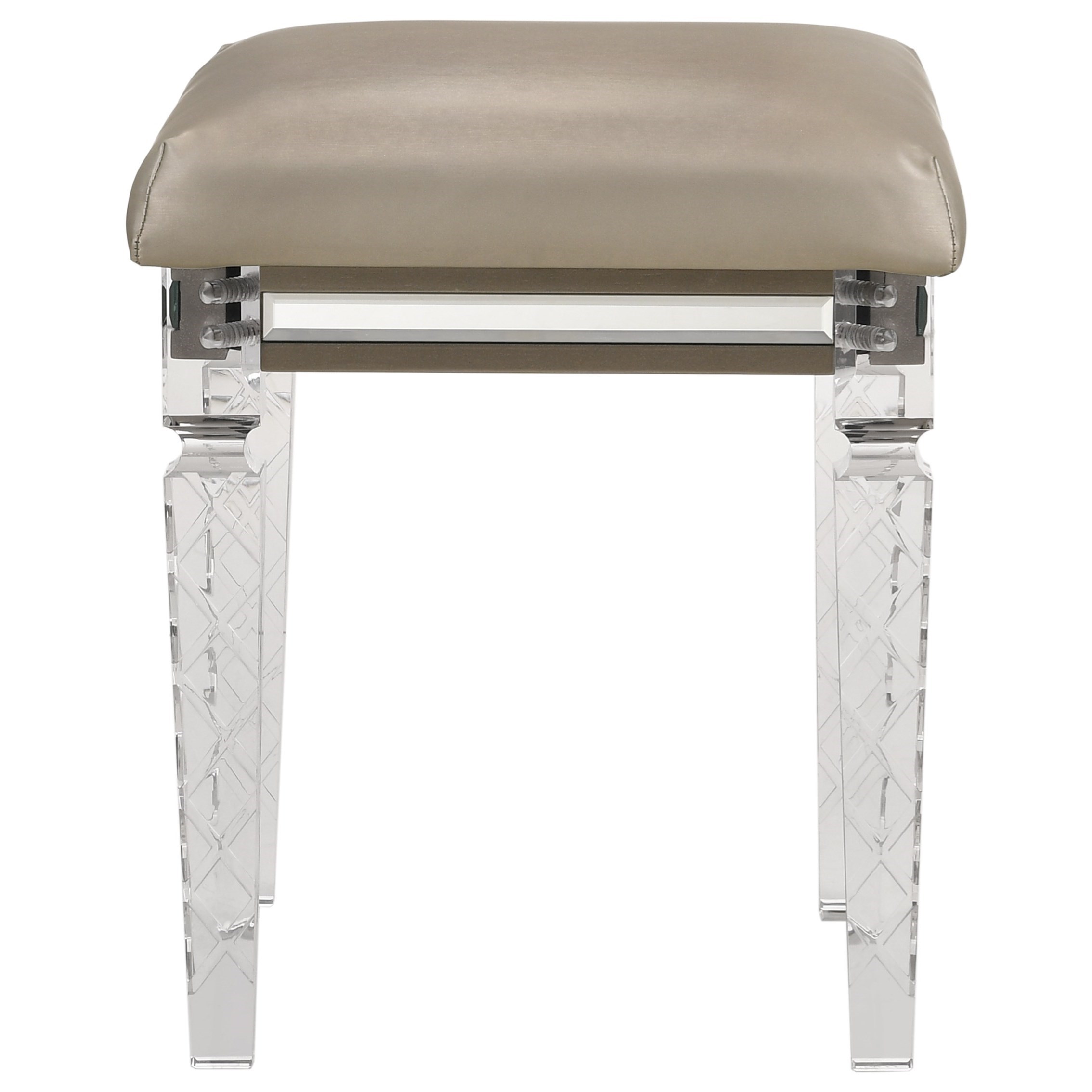 Vanity stool 2025 with acrylic legs