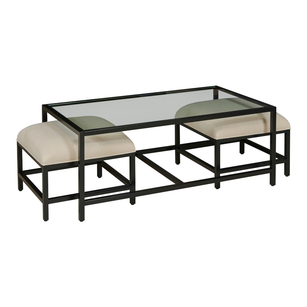 Nesting coffee discount table with stools