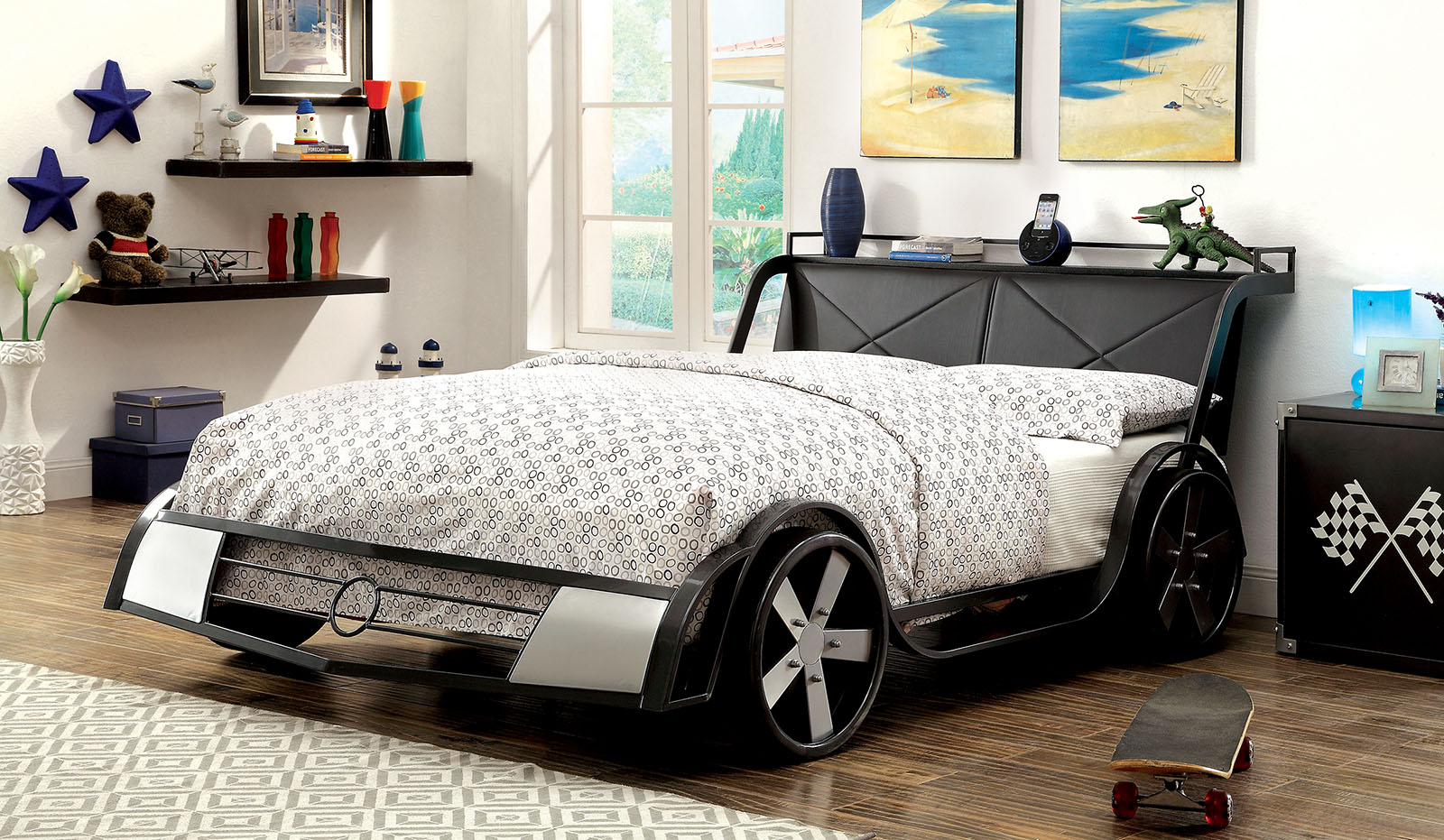 Race car best sale bed full size