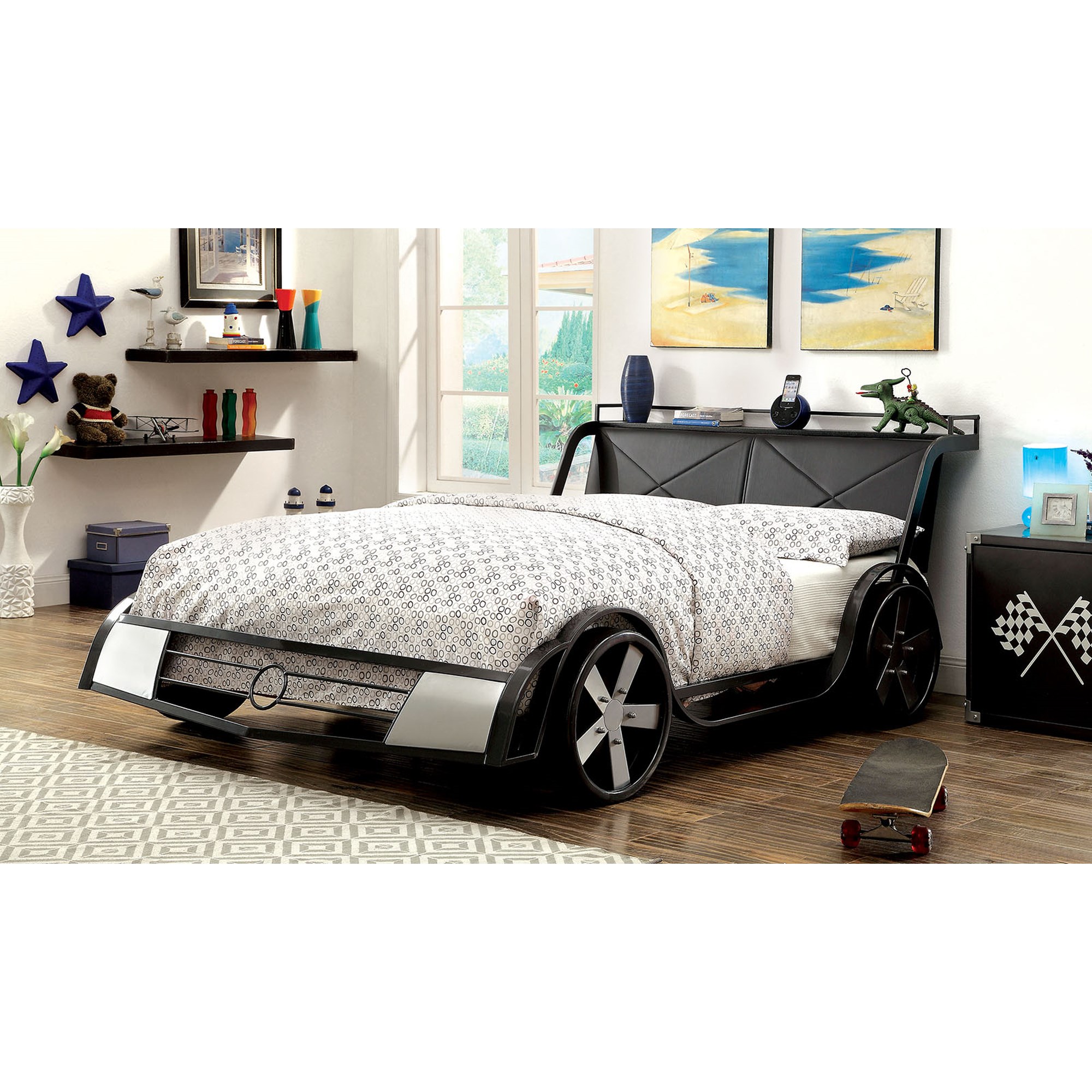 Gt Racer CM7946F-BED Full Race Car Bed, Household Furniture