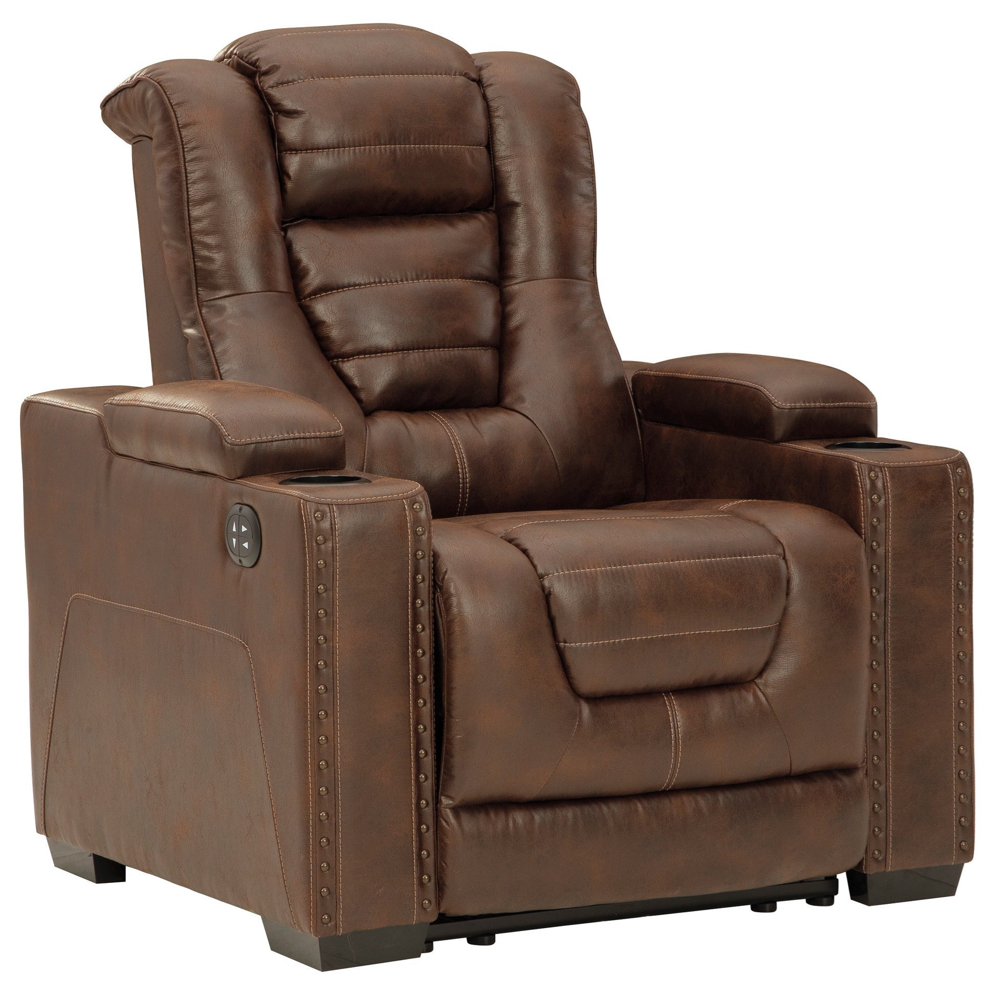 Faux leather best sale power recliner