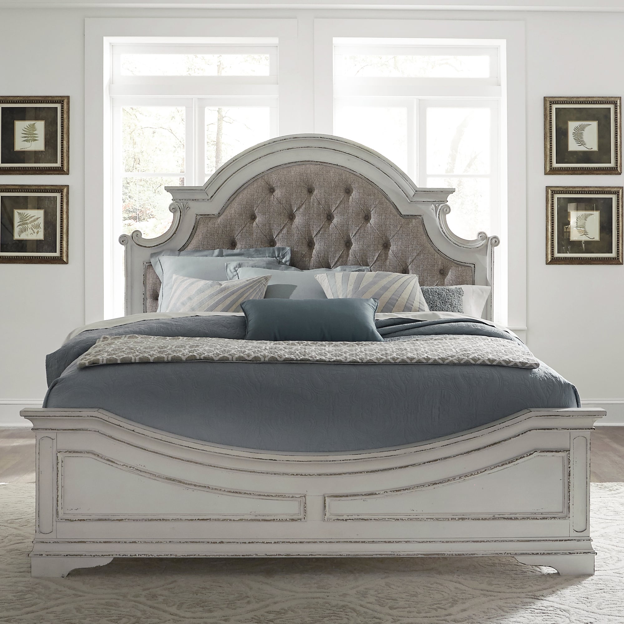 Liberty Furniture Industries Magnolia Manor King Uph Panel Bed W84 x