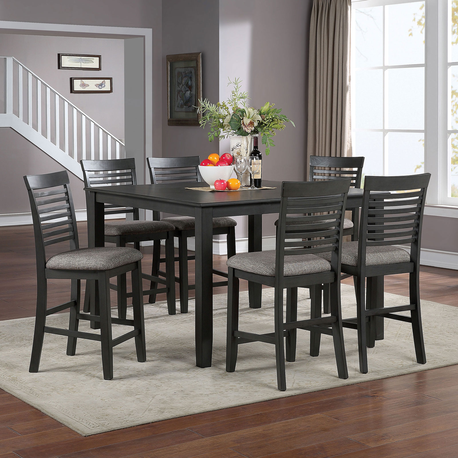 Black dining room discount set counter height