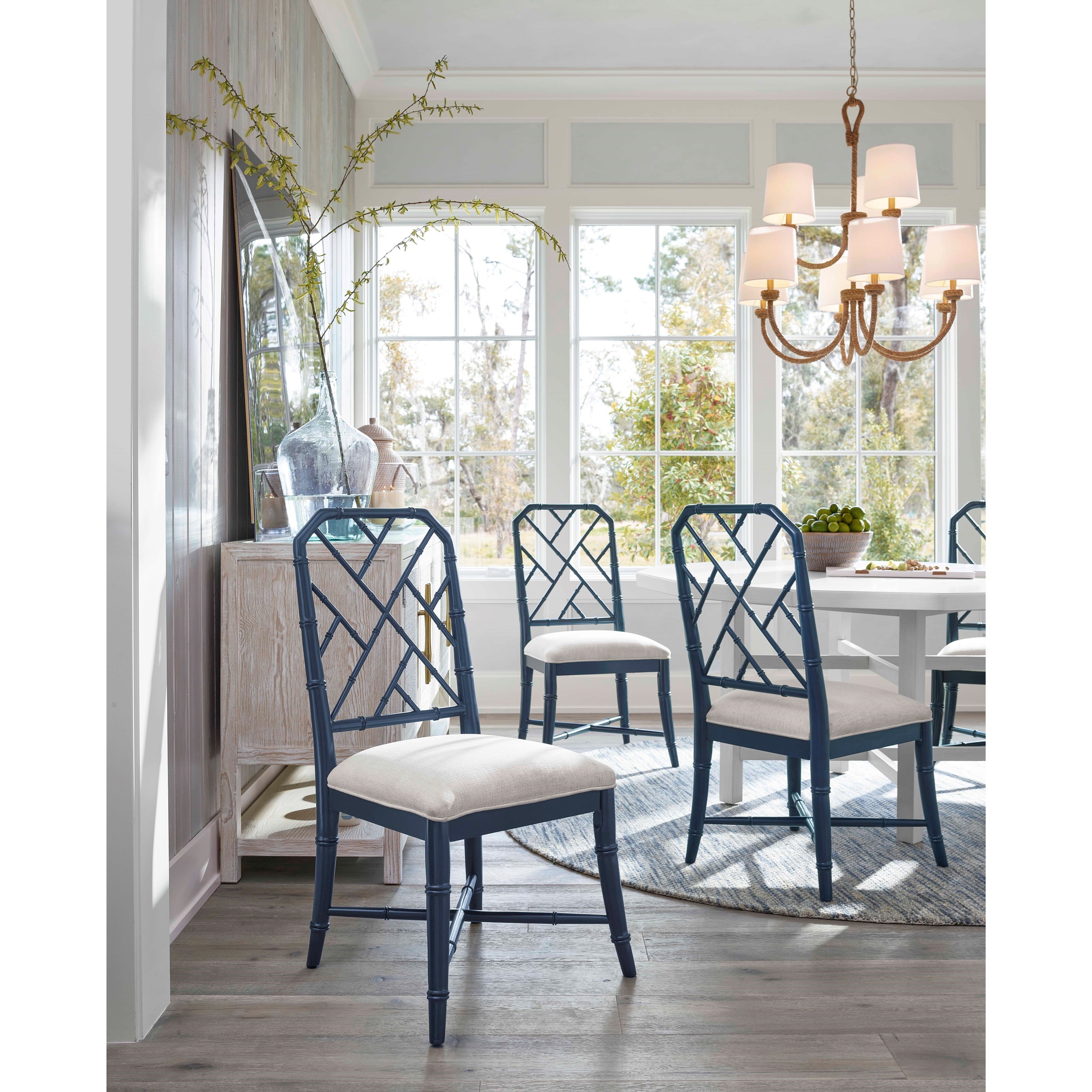 Blue discount chippendale chairs