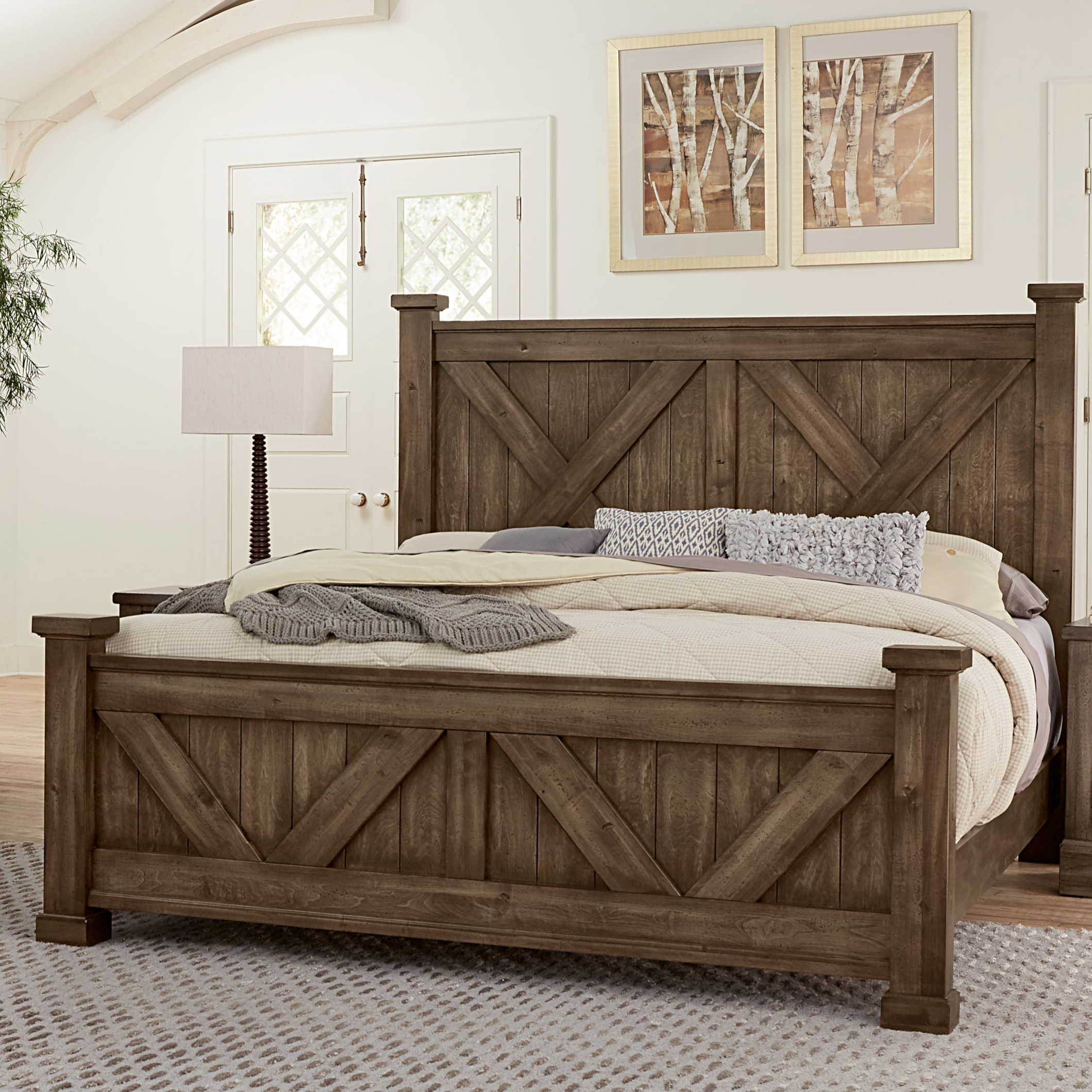 California king bed frame farmhouse sales