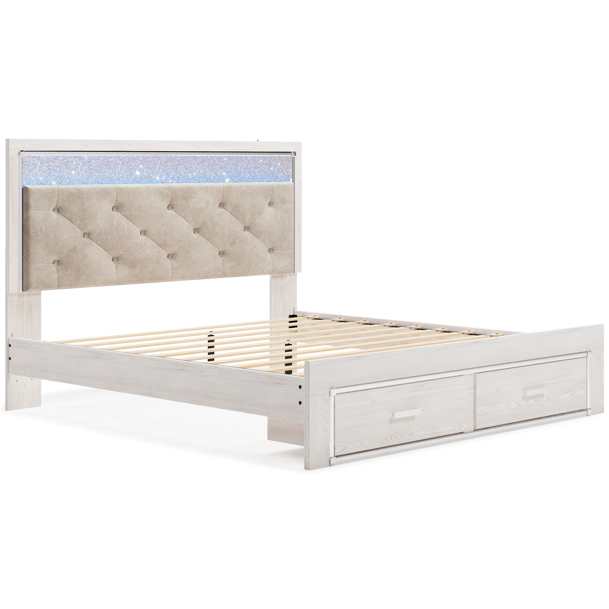 Altyra King Storage Bed with Upholstered Headboard