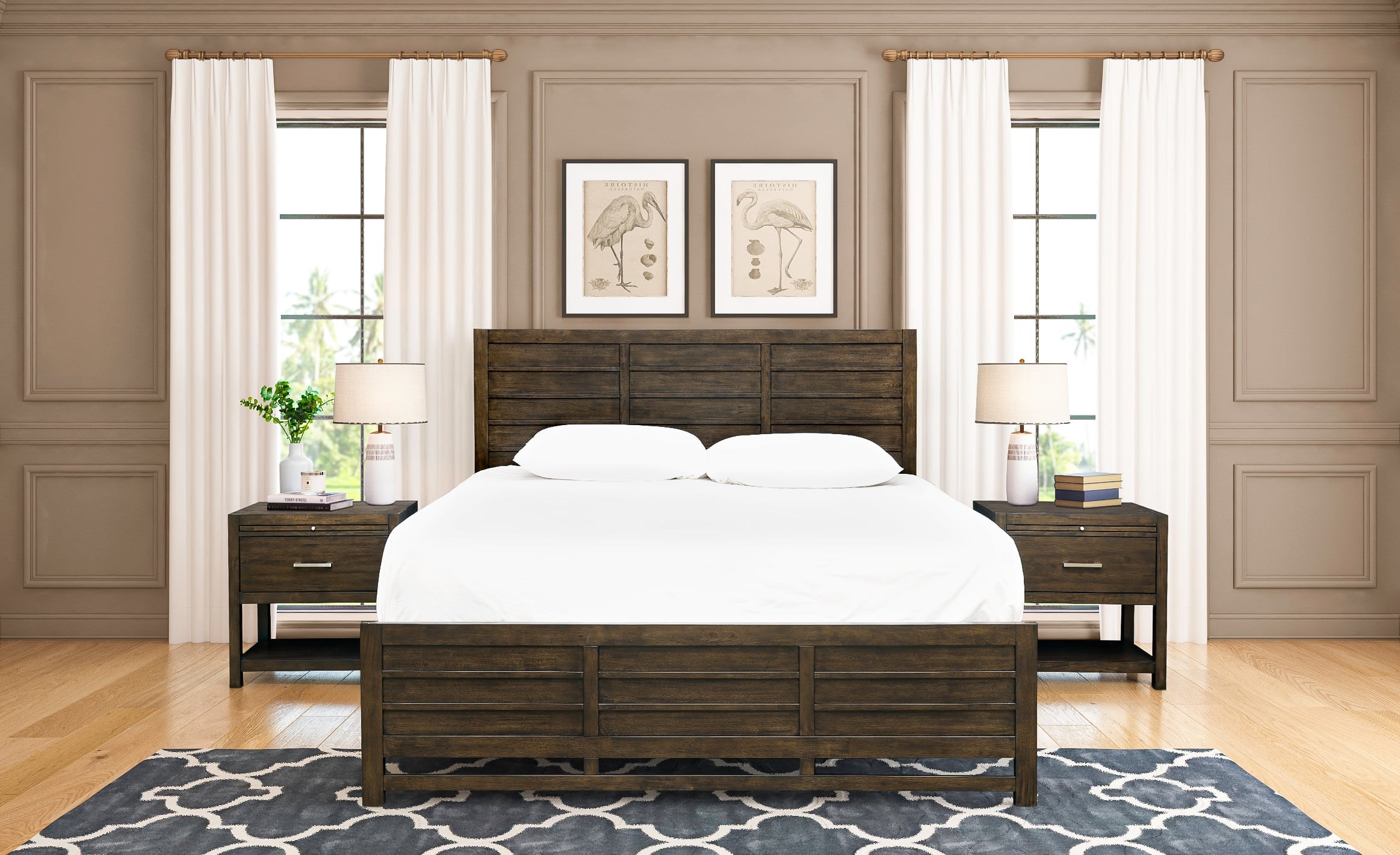 Farm style store king bedroom set