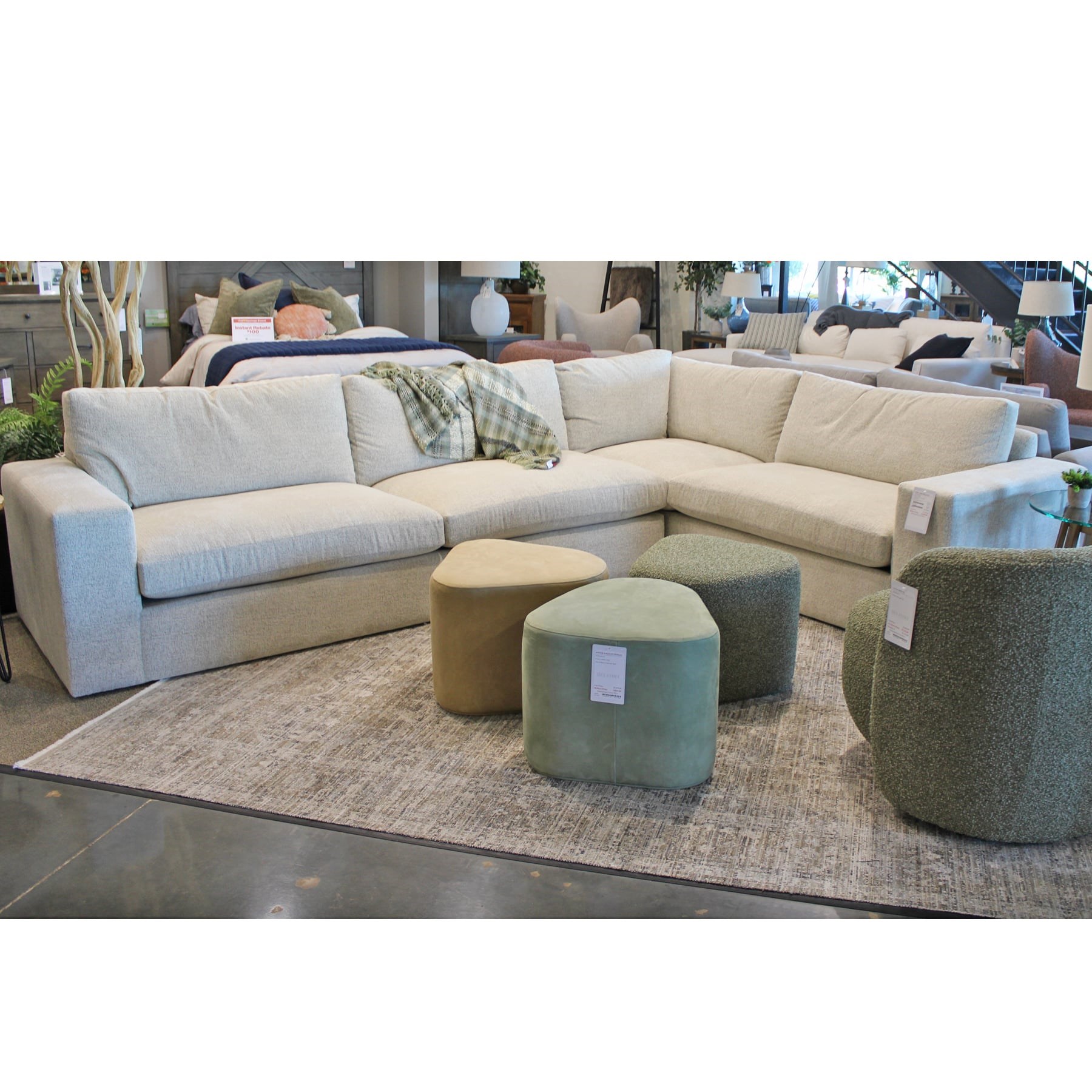 Wide deals sectional couch