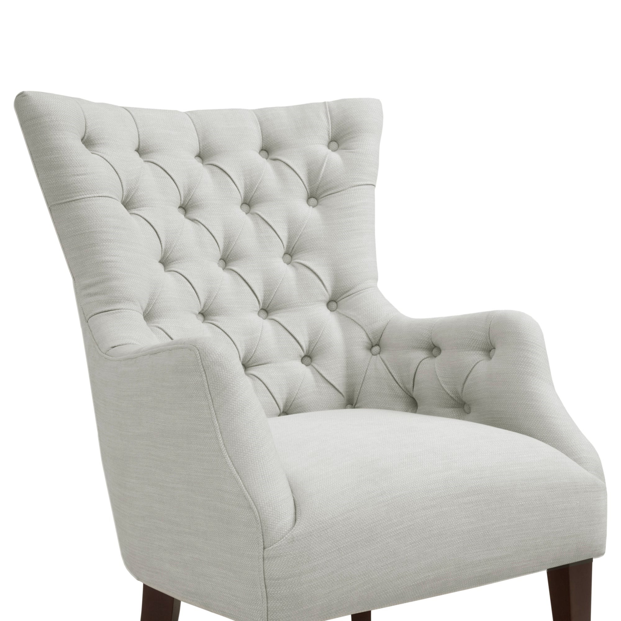 Tufted deals wing chair