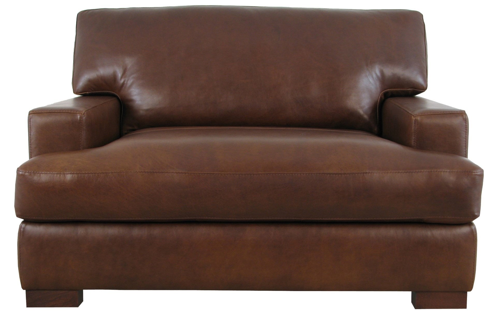 Leather chair and online a half with ottoman