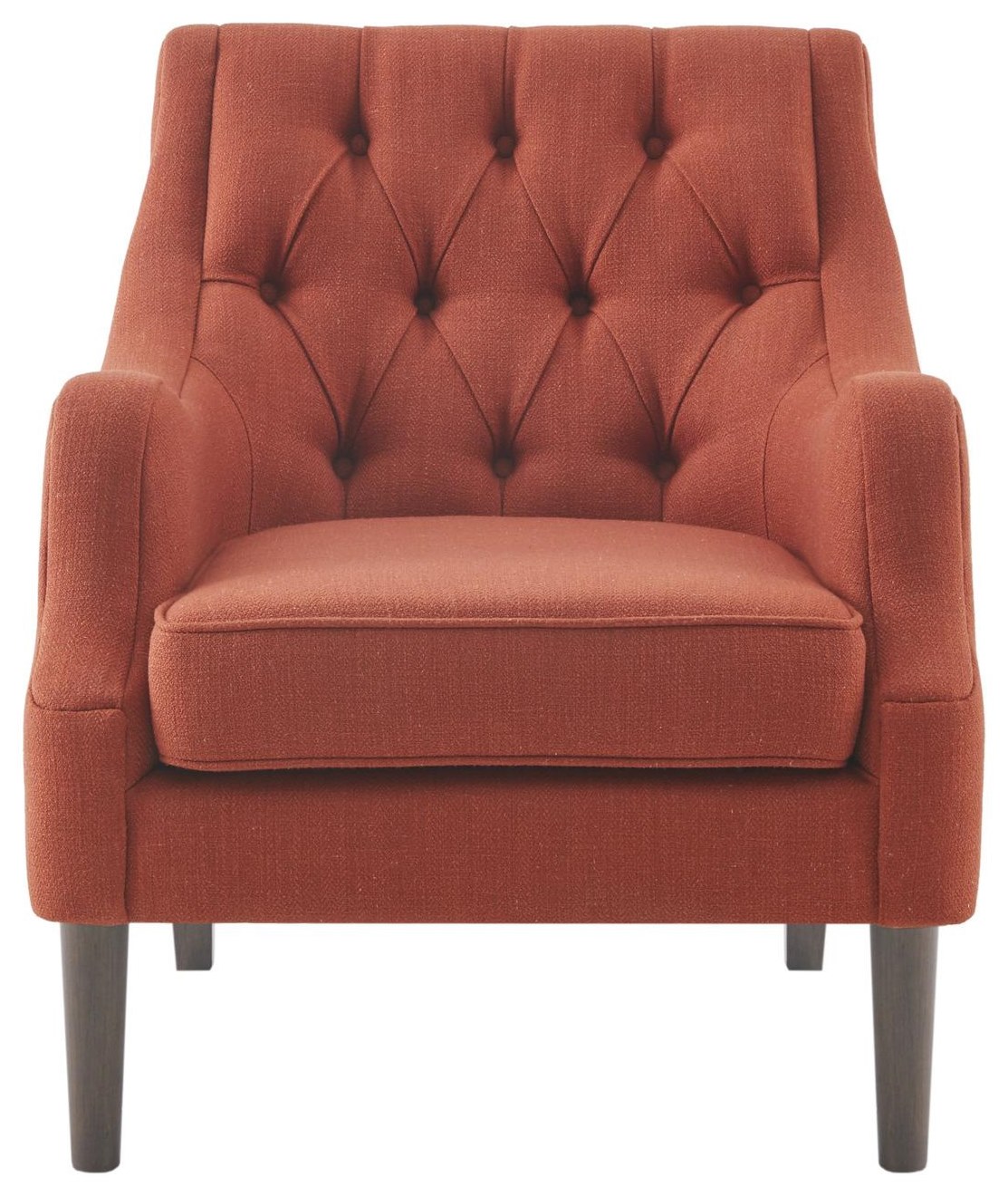 Orange best sale tufted chair