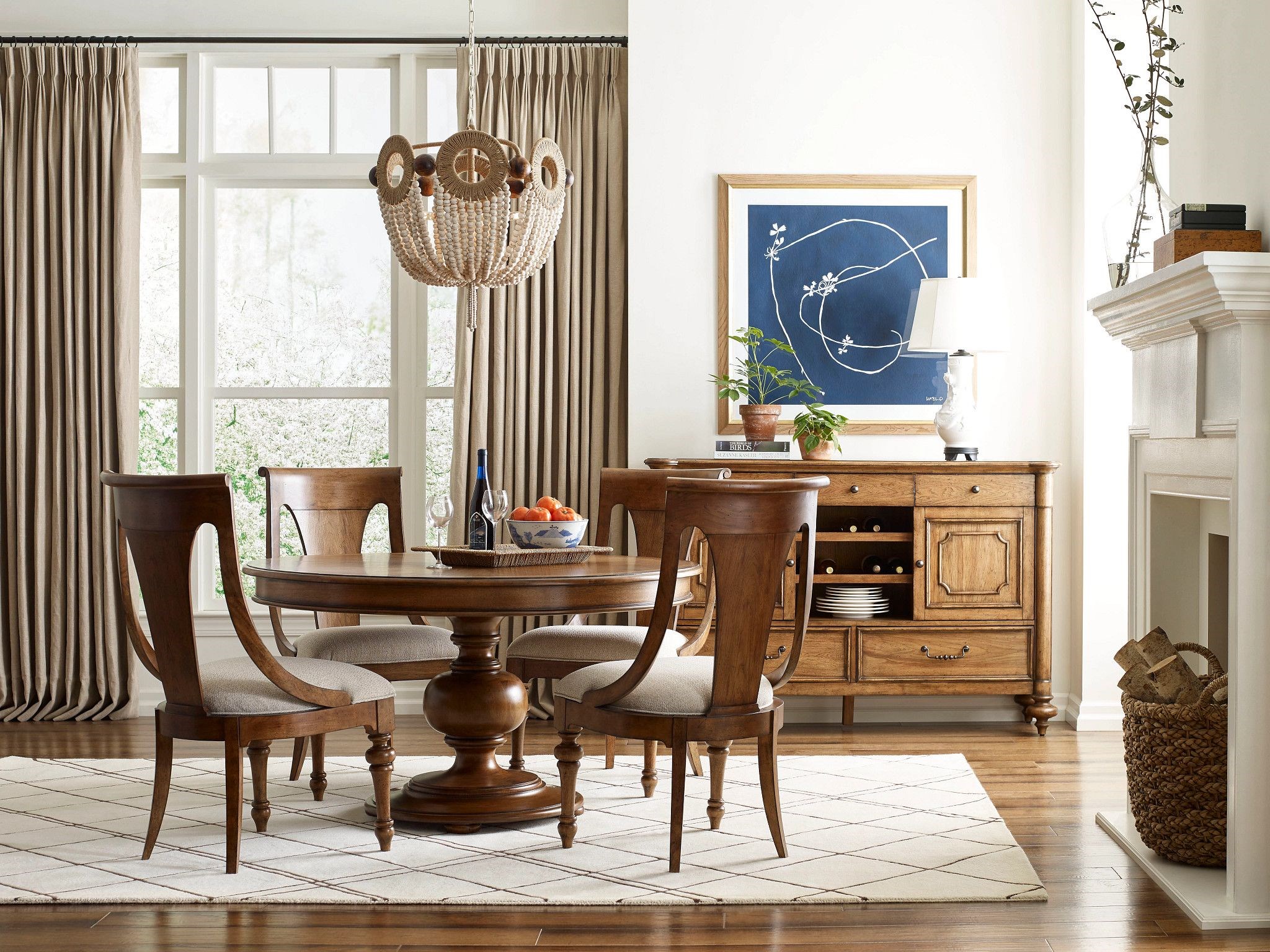 Formal round discount dining table set