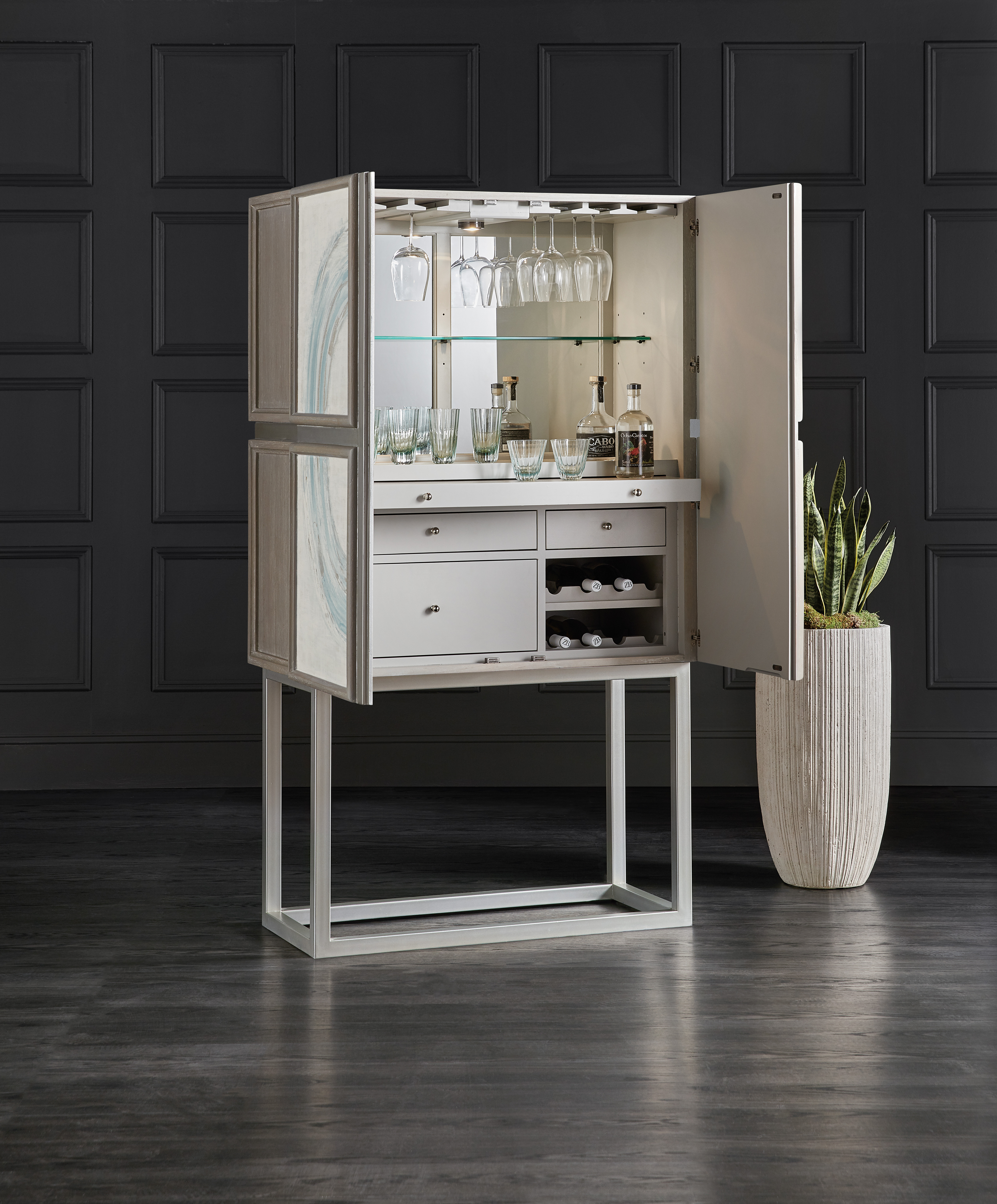 Transitional bar cabinet hot sale