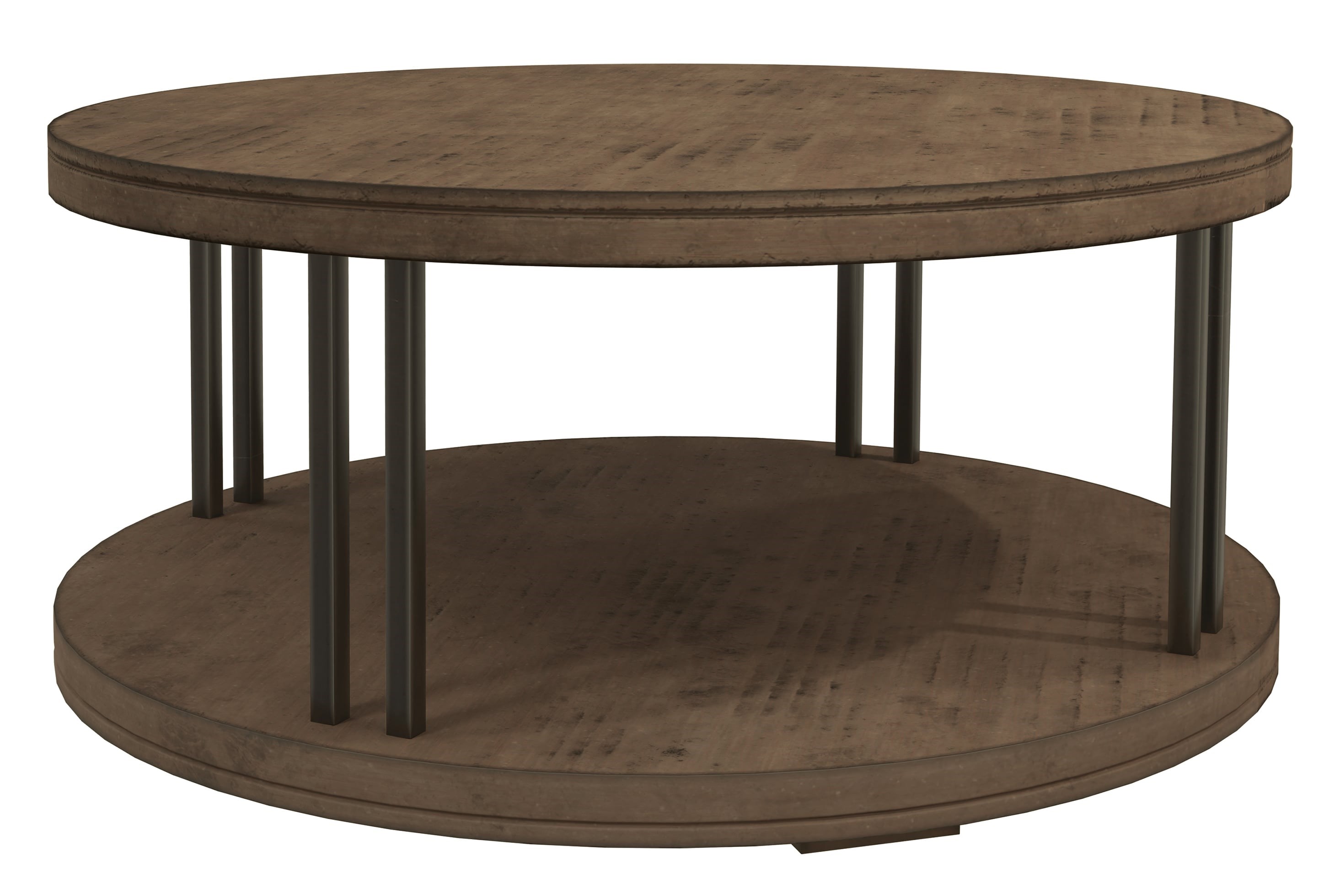 Hekman Organic Living 26102 Rustic Round Coffe Table With Metal Framing ...