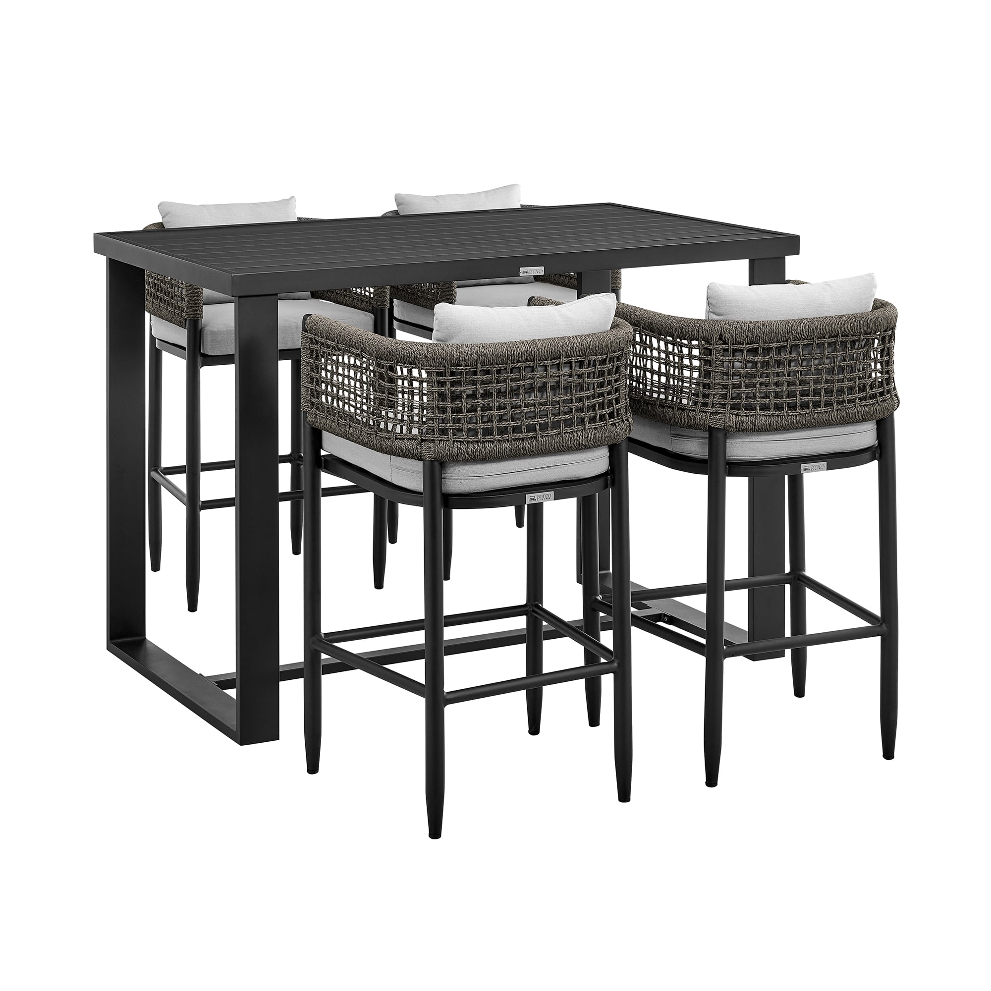 Black patio bar set hotsell