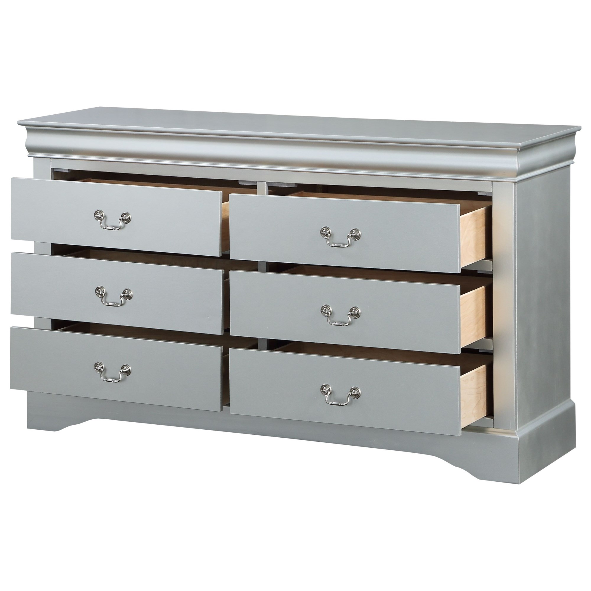 Acme Louis Philippe 6-Drawer Dresser in White 23835