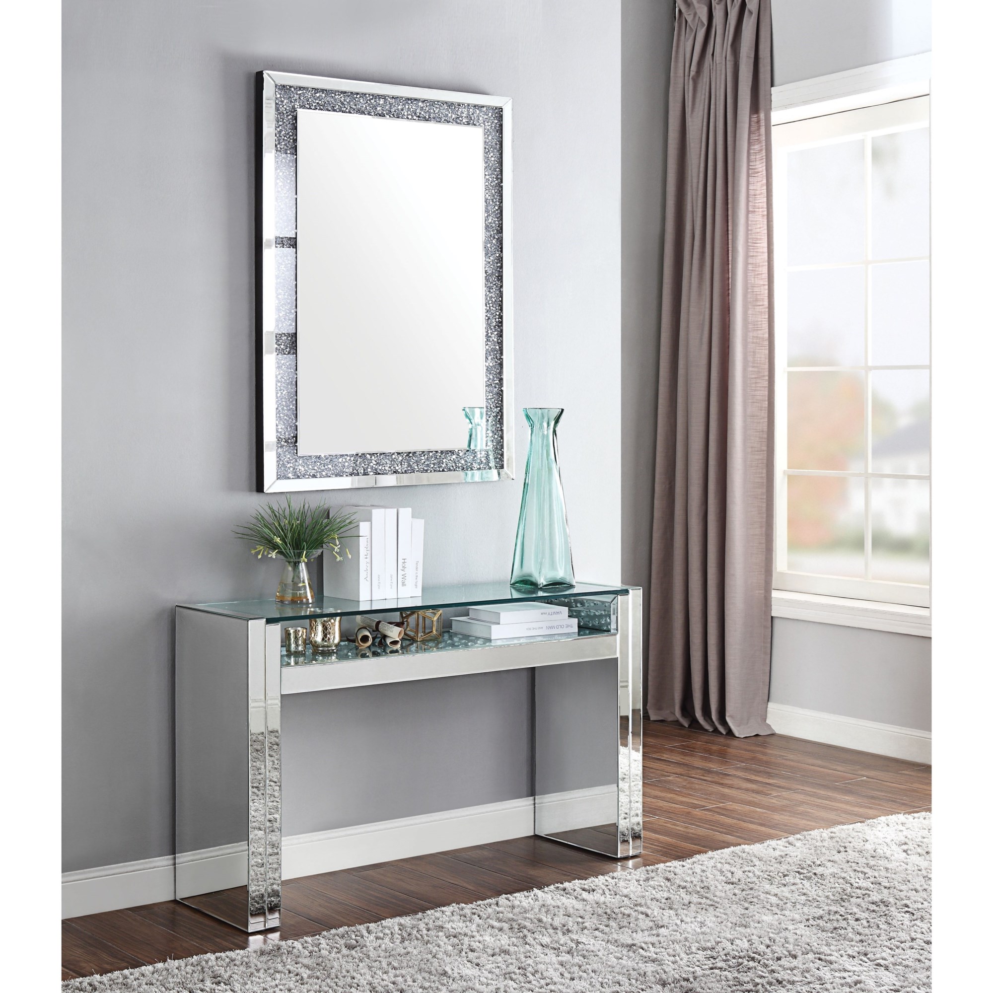 Reno 24275 RHINESTONE BLING LED MIRROR, ., 7 Day Furniture