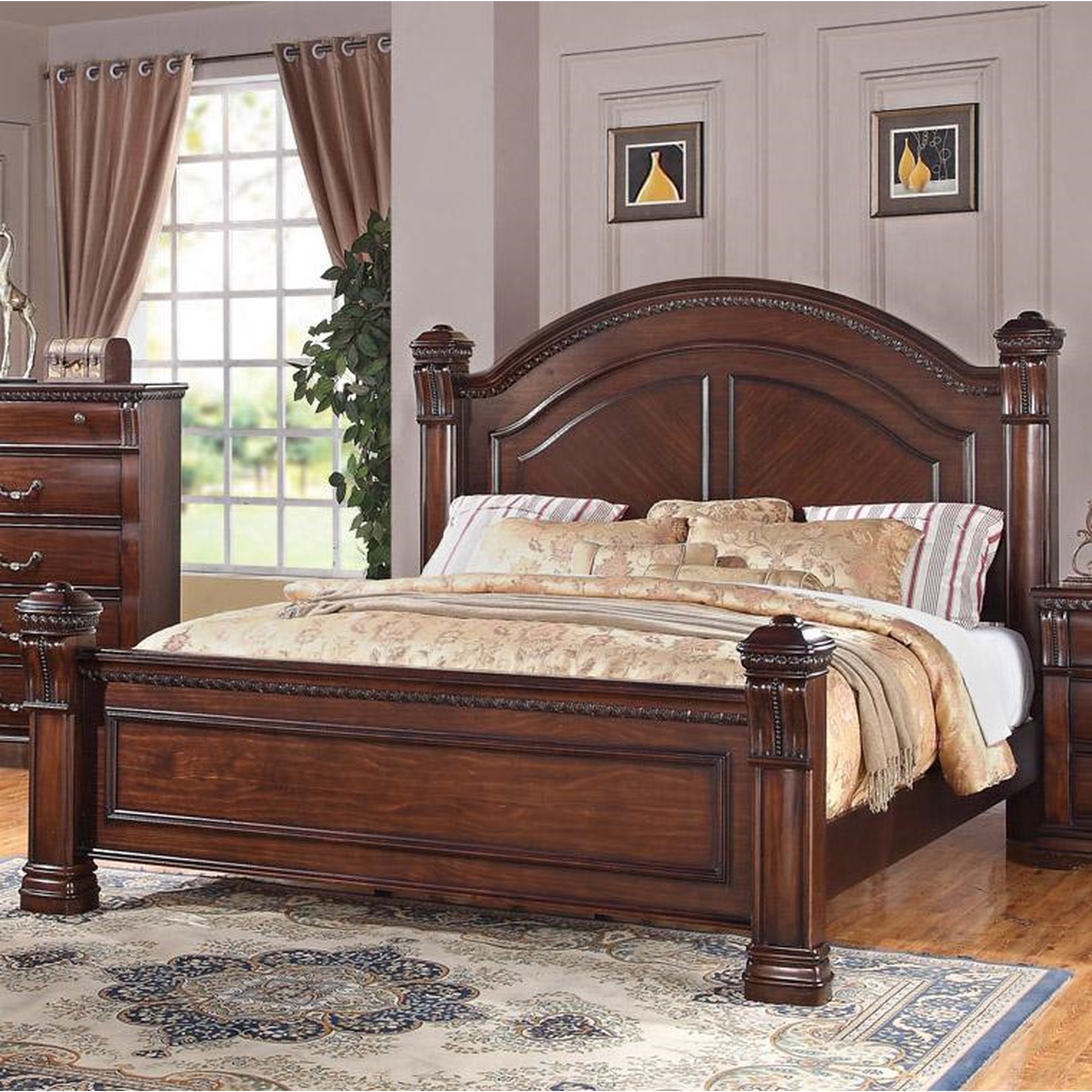 Isabella Queen Size Bedroom Set - Brown