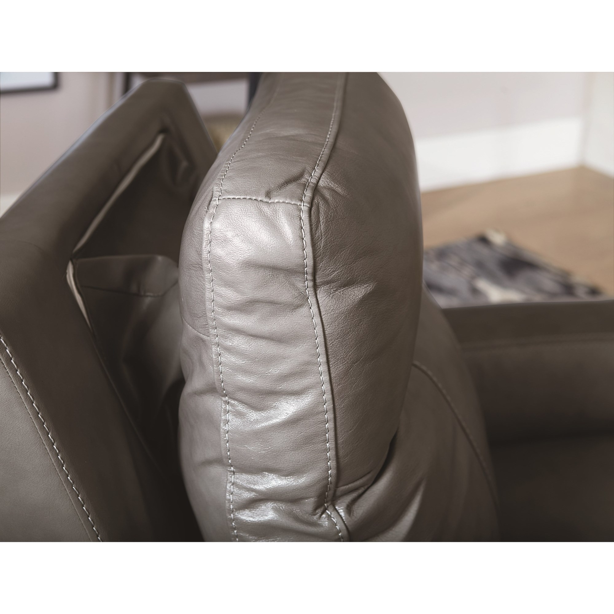 Bassett Club Level Claremont 3738-P0J Leather Power Zero Gravity Recliner  w/ Power Tilt Headrest & Adjustable Lumbar Support, Simon's Furniture