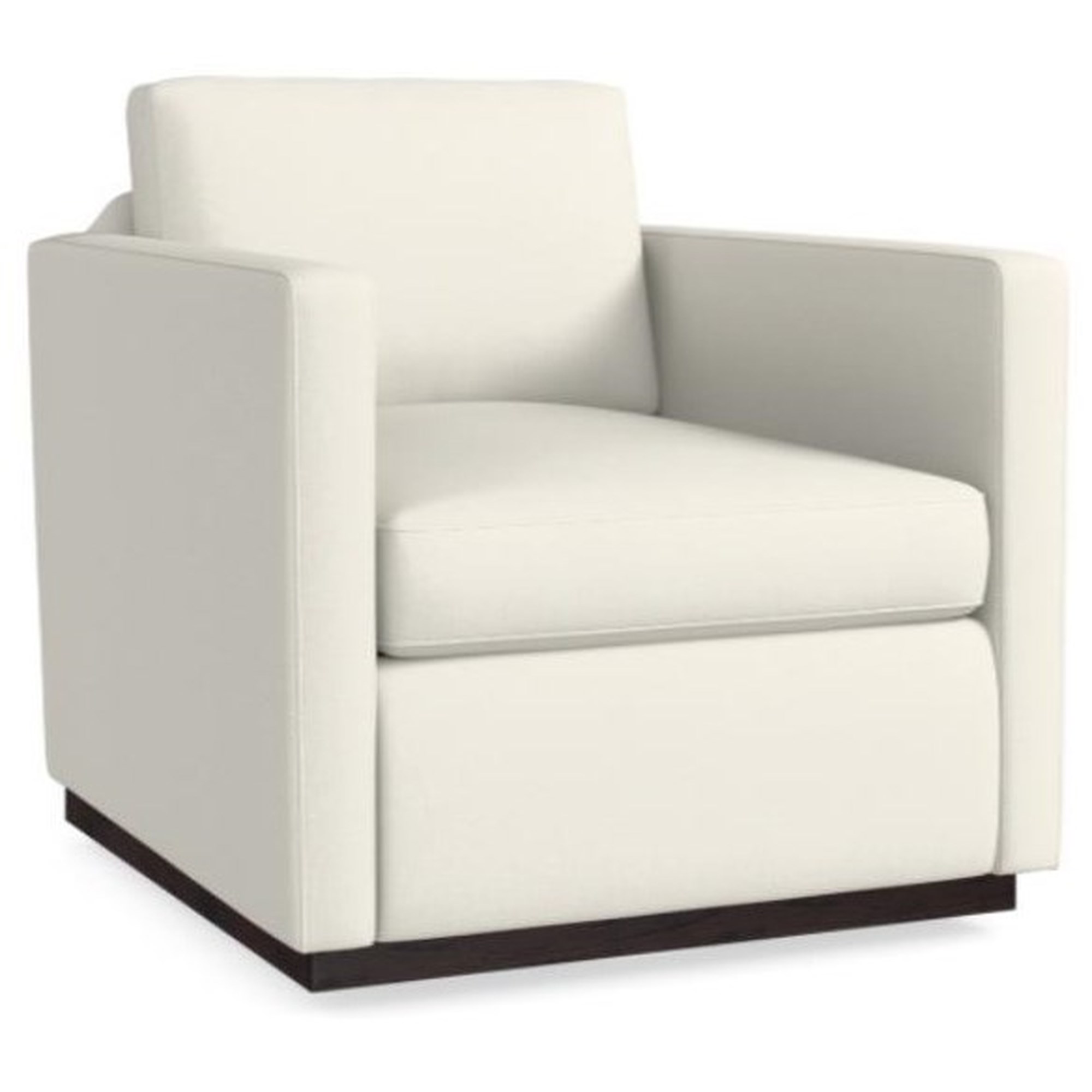 Bassett Myles 121505S01 Modern Swivel Chair with Wood Framed Base, Simon's  Furniture