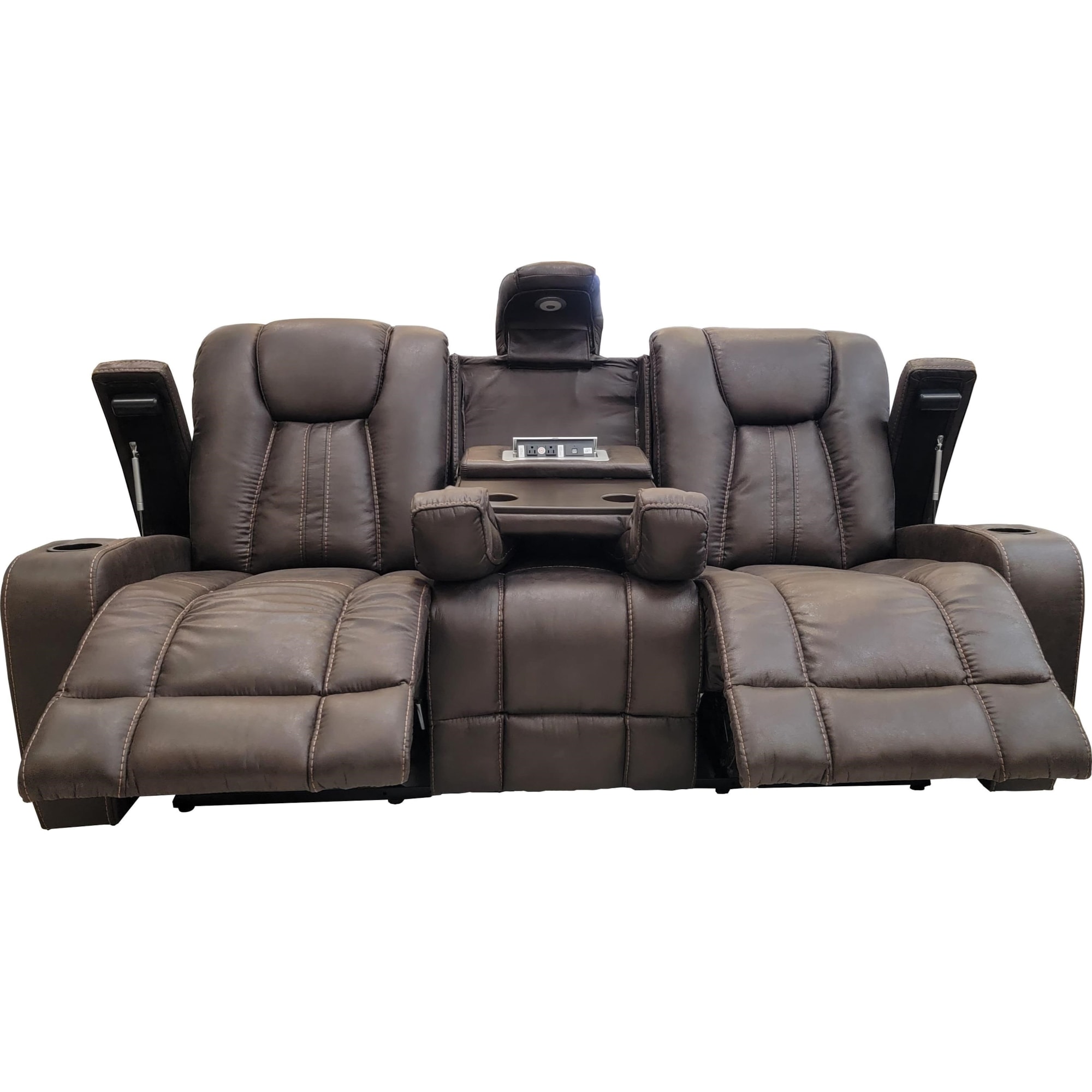 Cheers 9990M X9990BM-L3-2M-T-L Dual Reclining Sofa with Drop Down 