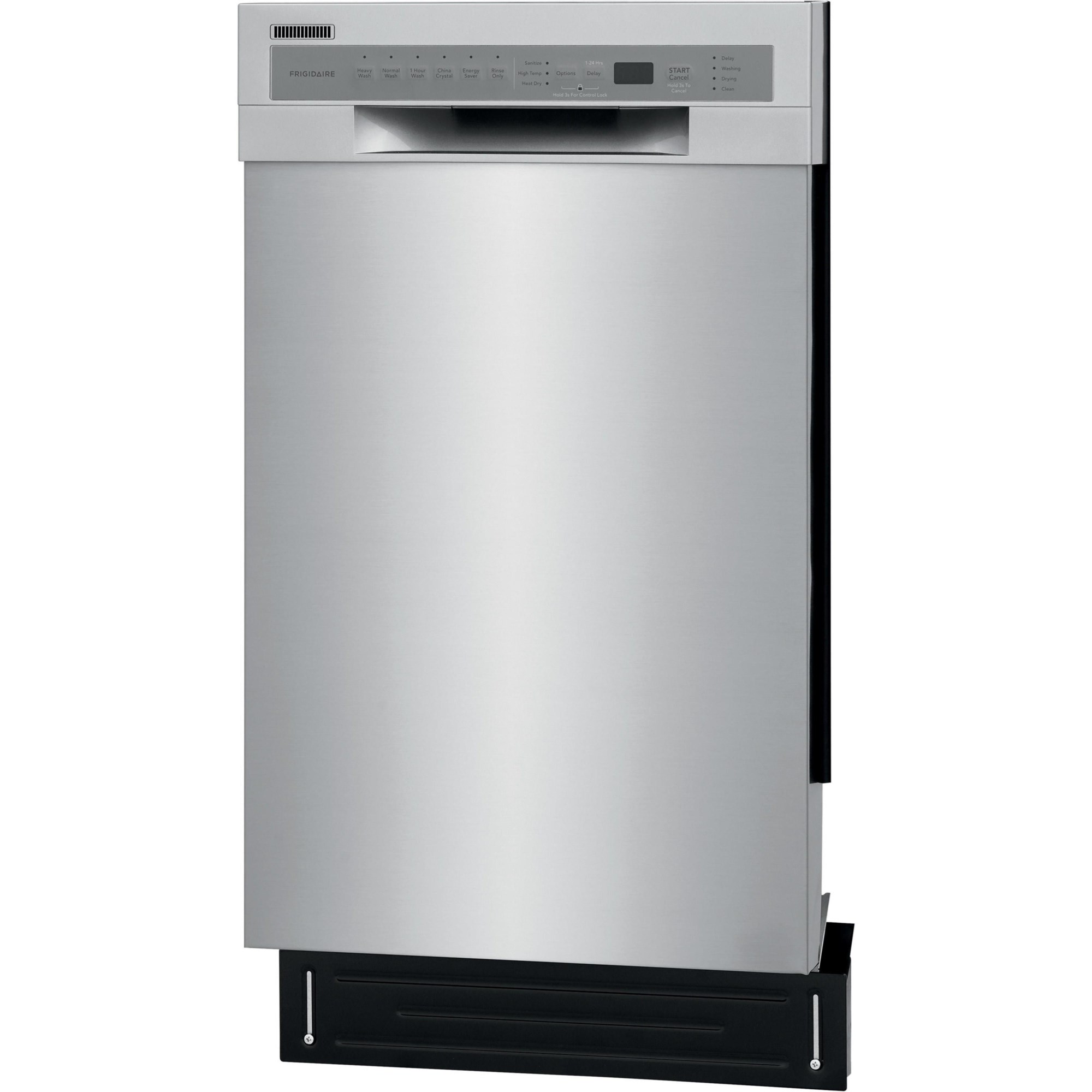 White Frigidaire 18 Compact Front Control Dishwasher with Dual Spray Arms