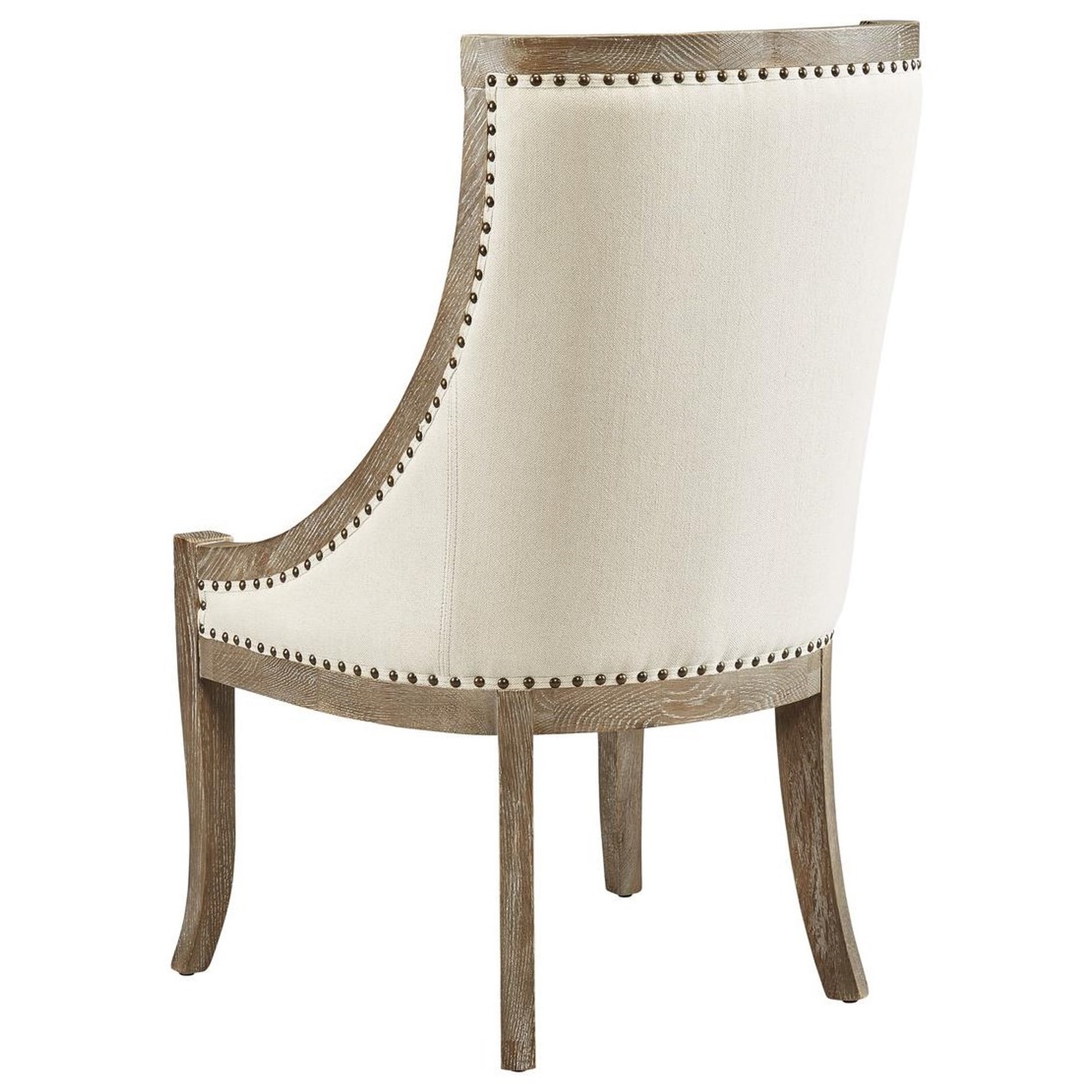Furniture Classics Occasional Chairs 70947BRN Leather Scoop Chair with  Burlap Back, Jacksonville Furniture Mart