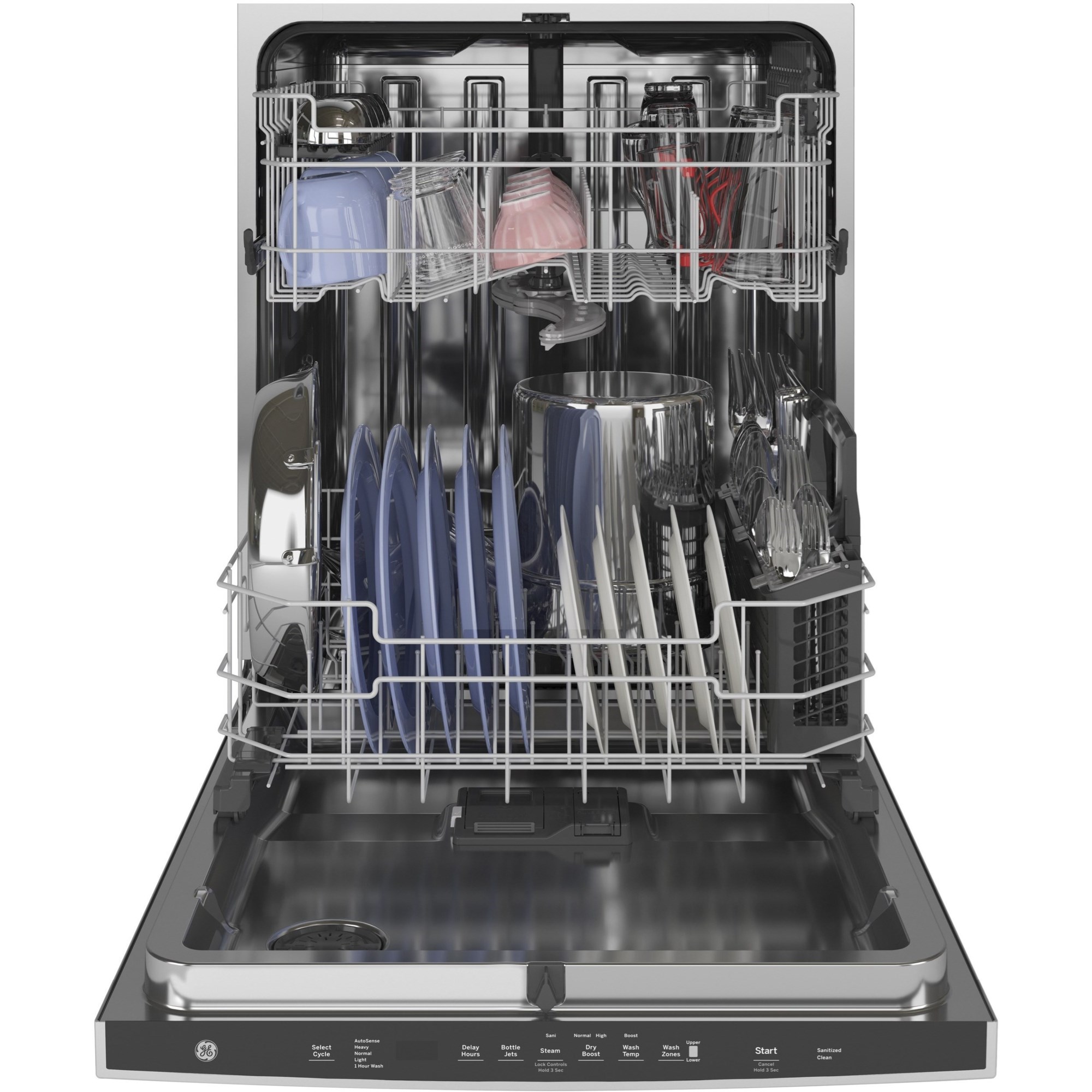 GE Appliances 24 Double Drawer Dishwasher in Stainless Steel